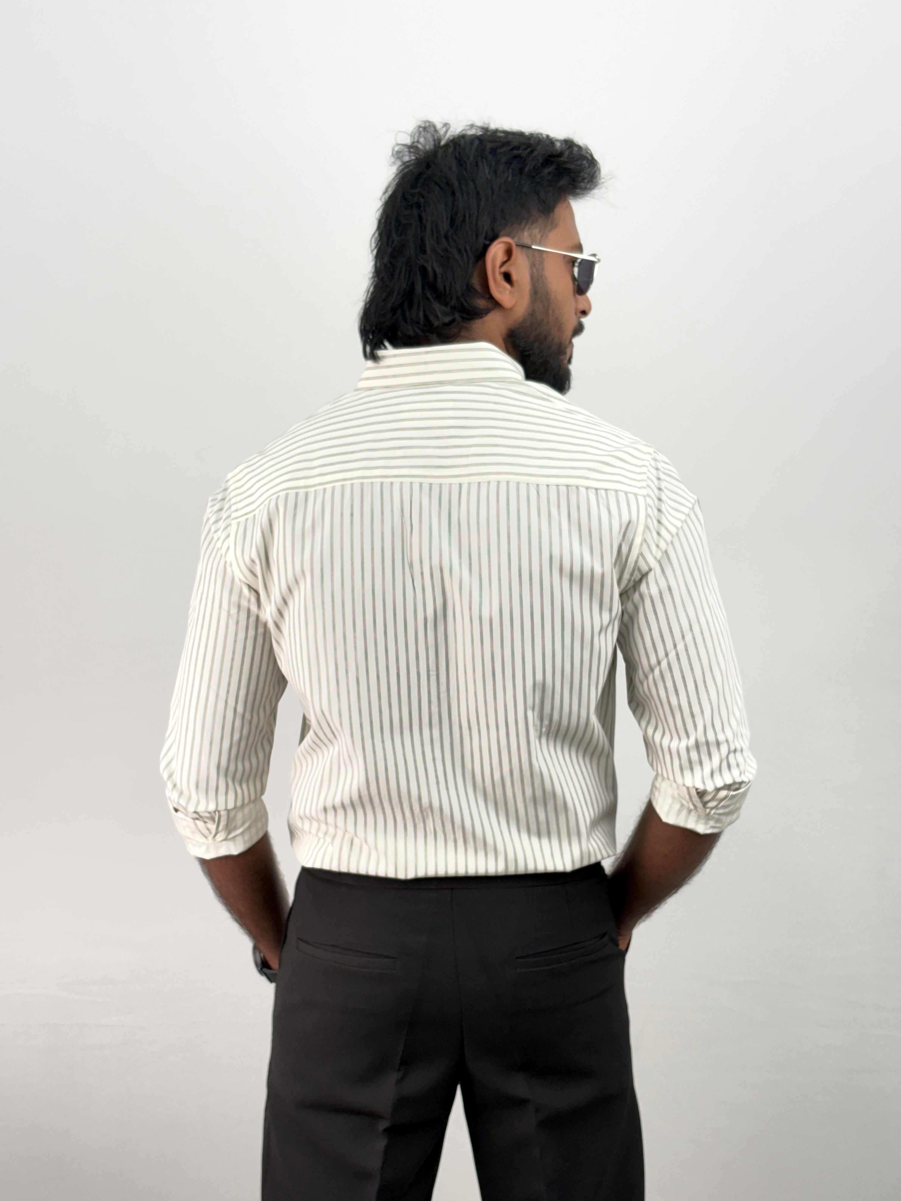 Cream Black 3 IMP Stripe Shirt