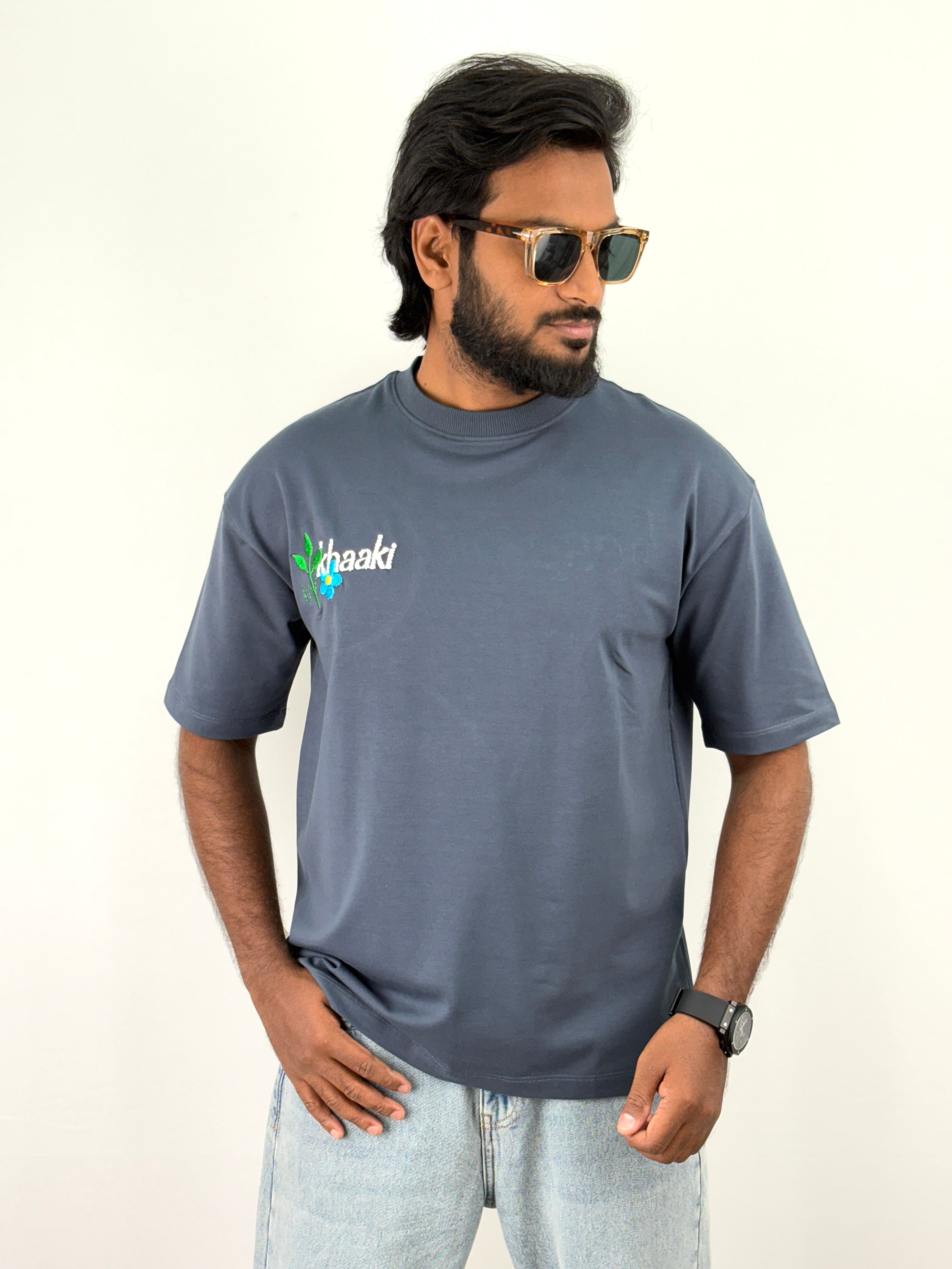 Airforce Blue Oversized T-Shirts