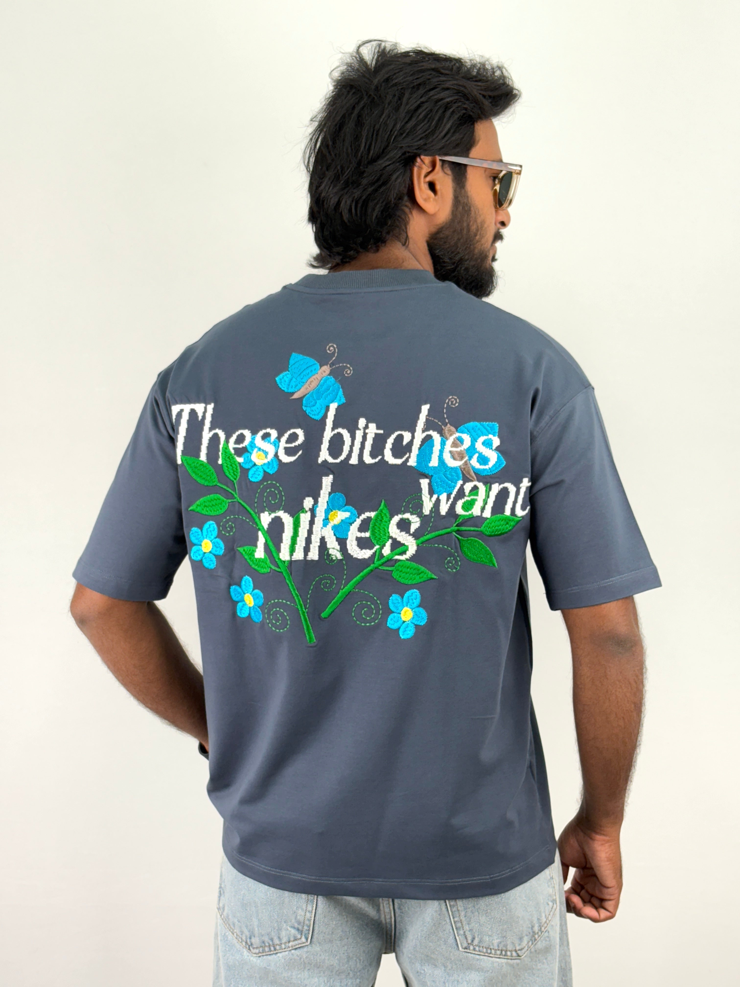 Airforce Blue Oversized T-Shirts