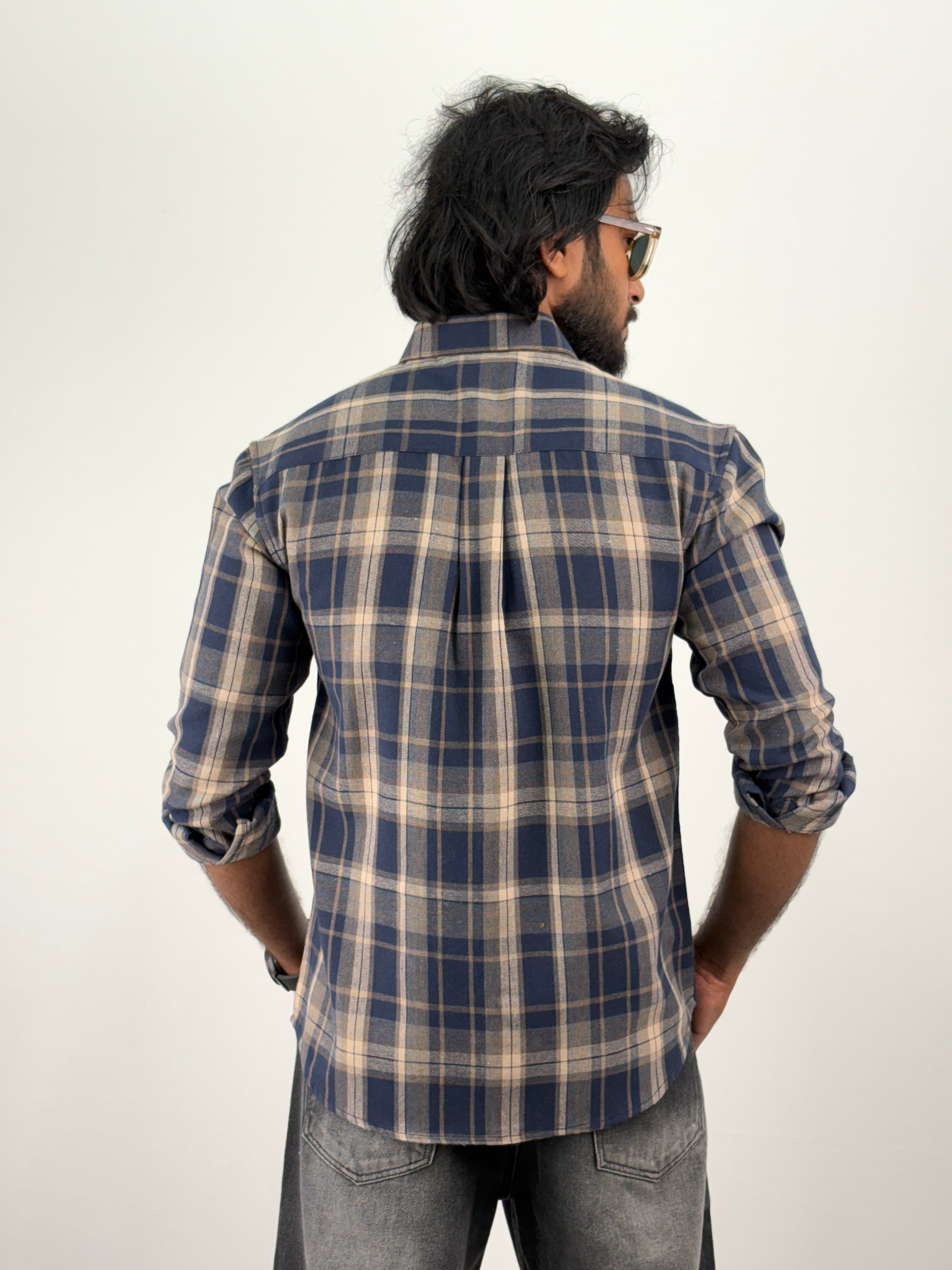 Navy Flannel Shirt