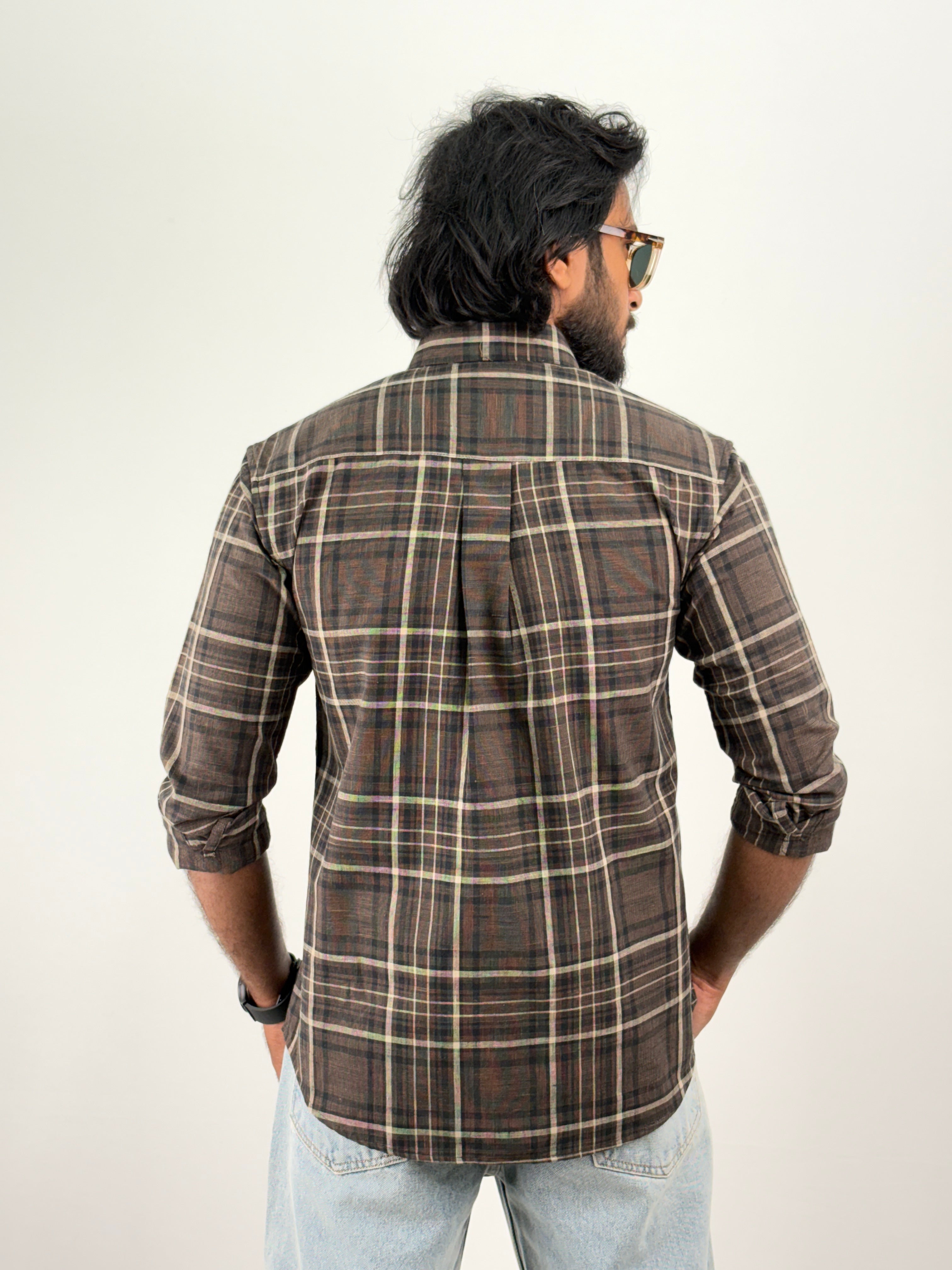 Dark Brown Flannel Shirt