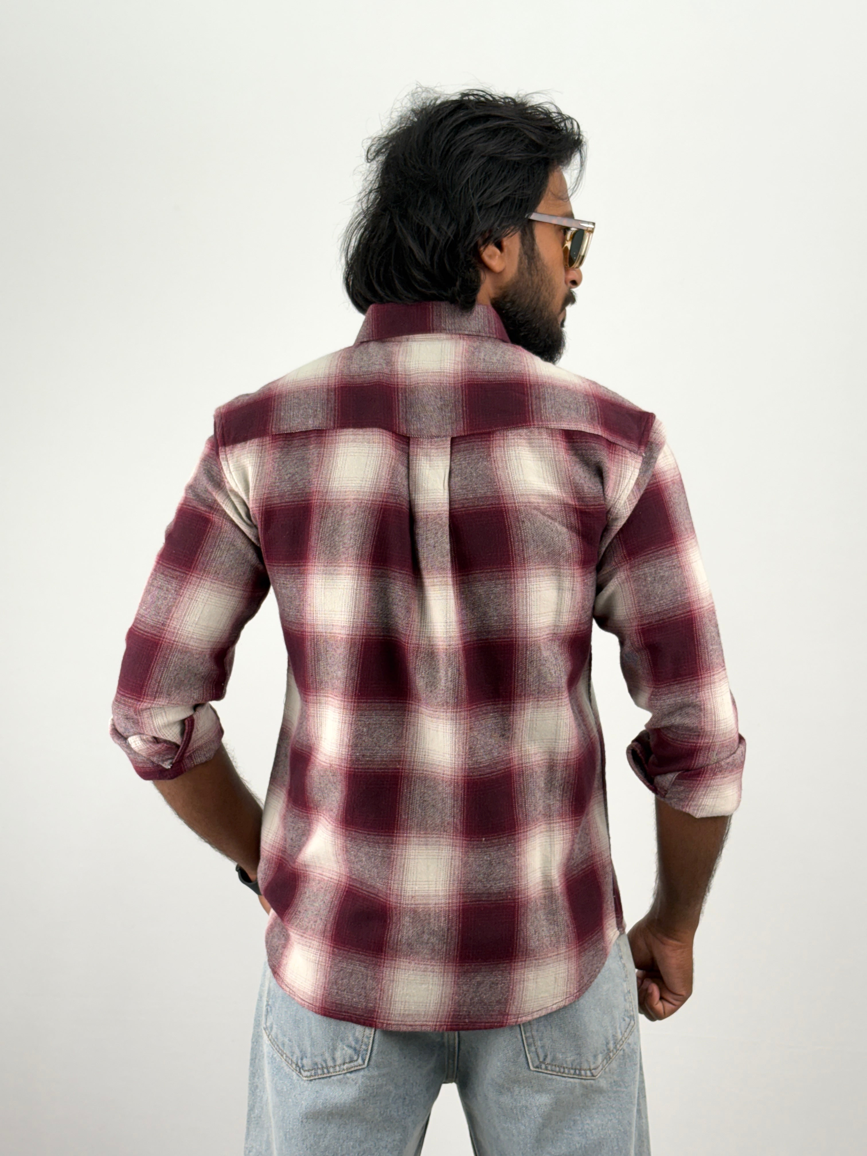 Maroon Flannel Shirt