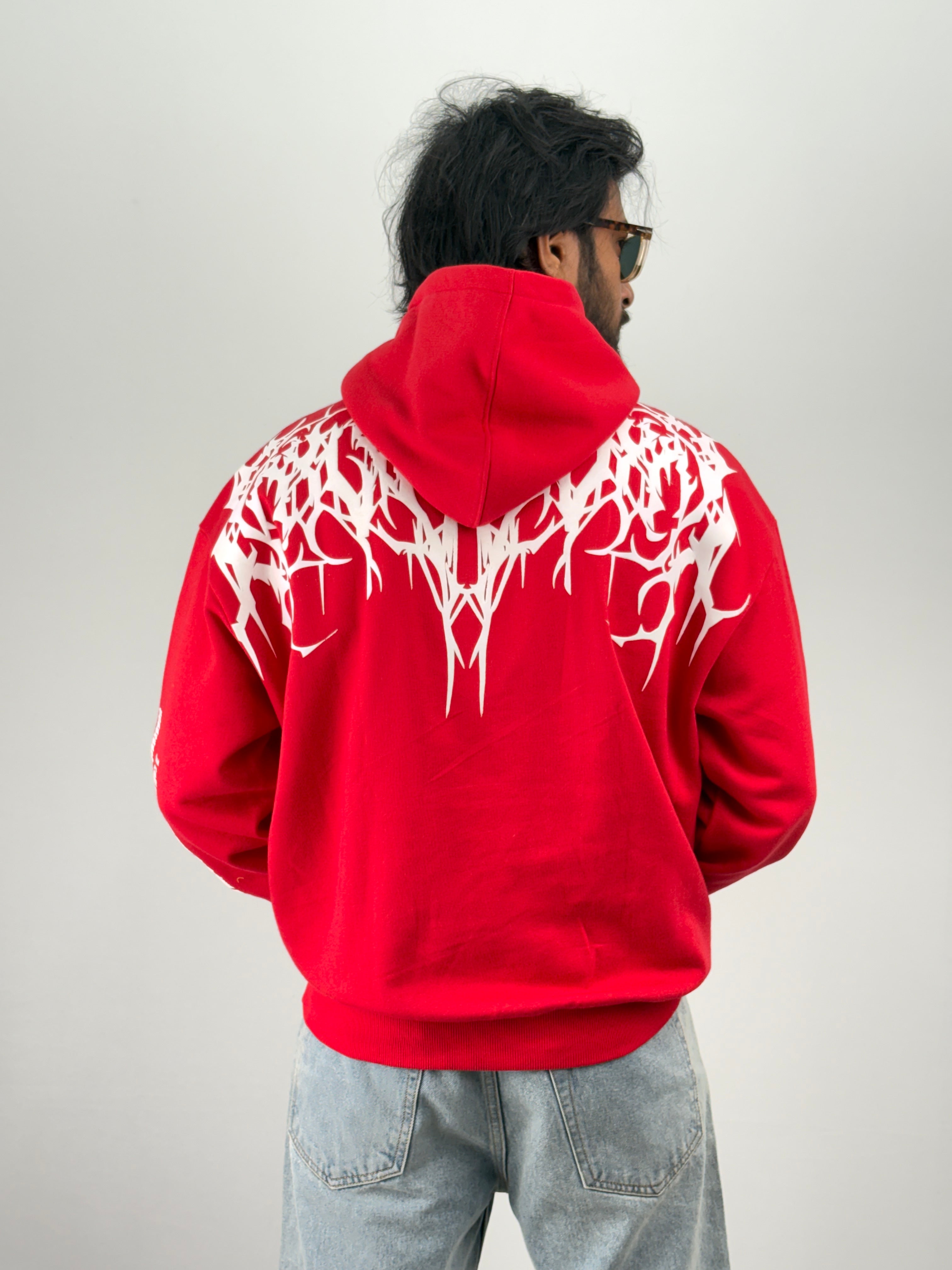 Red Oversized Hoodie