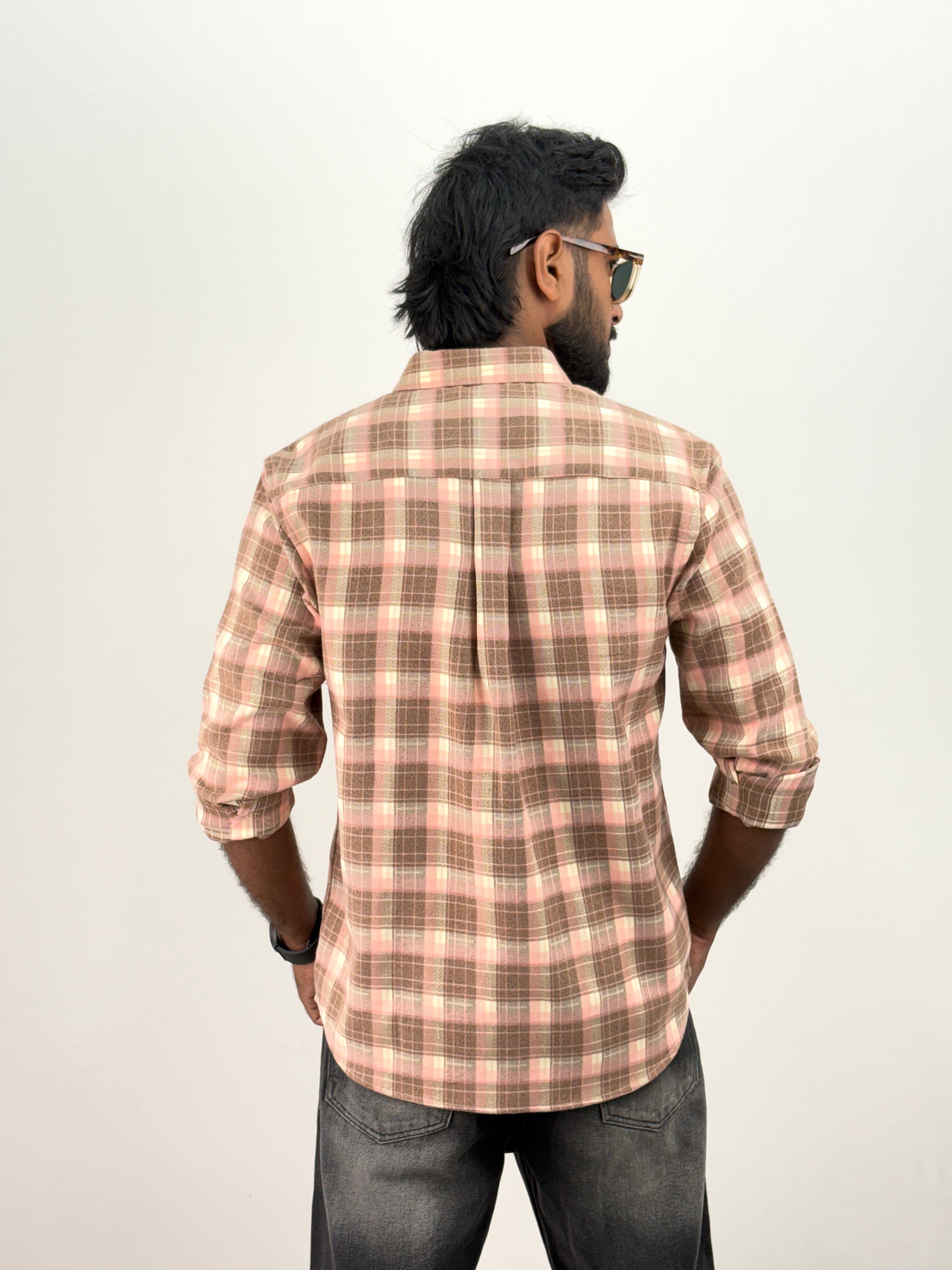 Light Peach Flannel Shirt