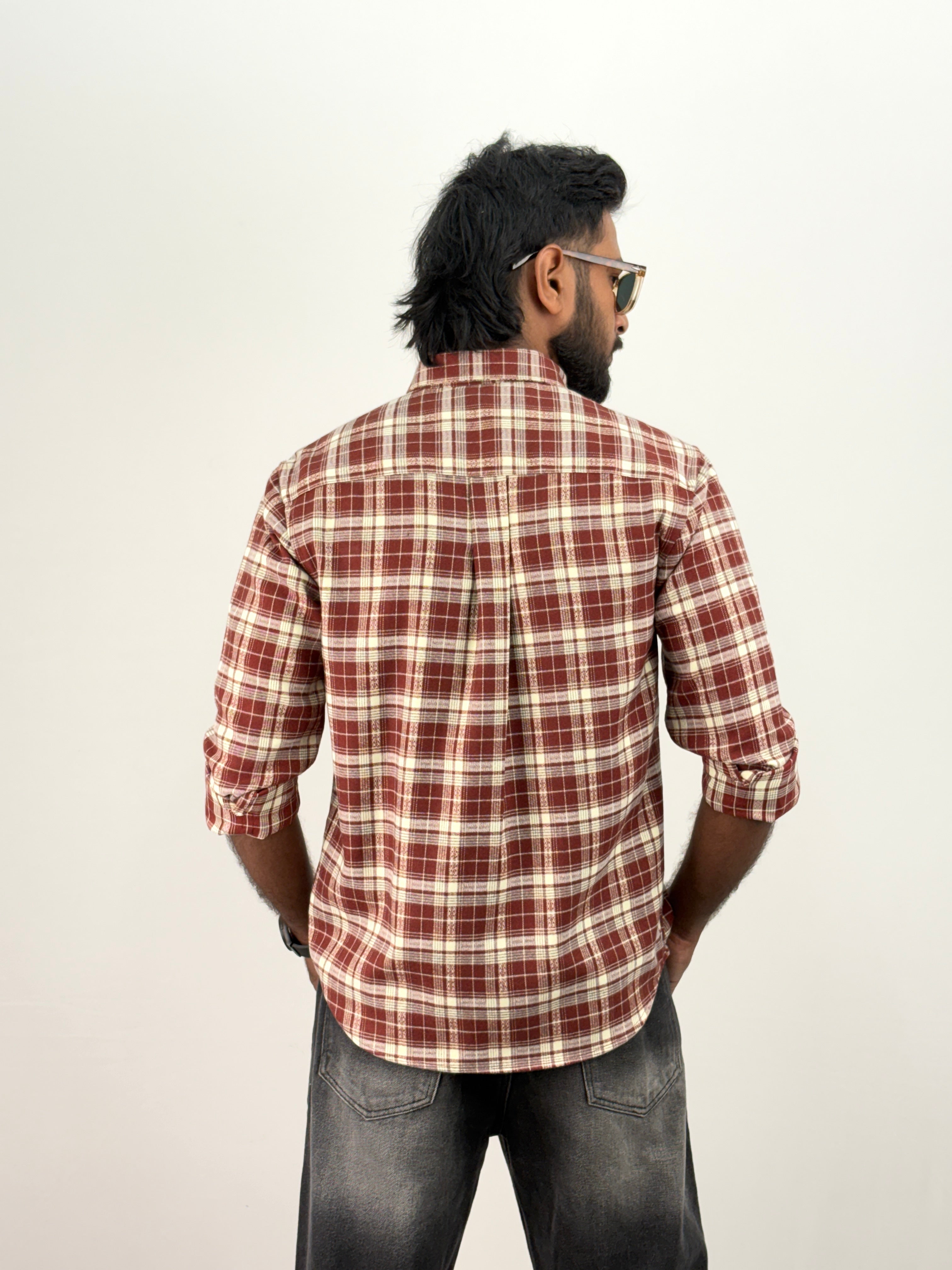 Brick Red Flannel Shirt