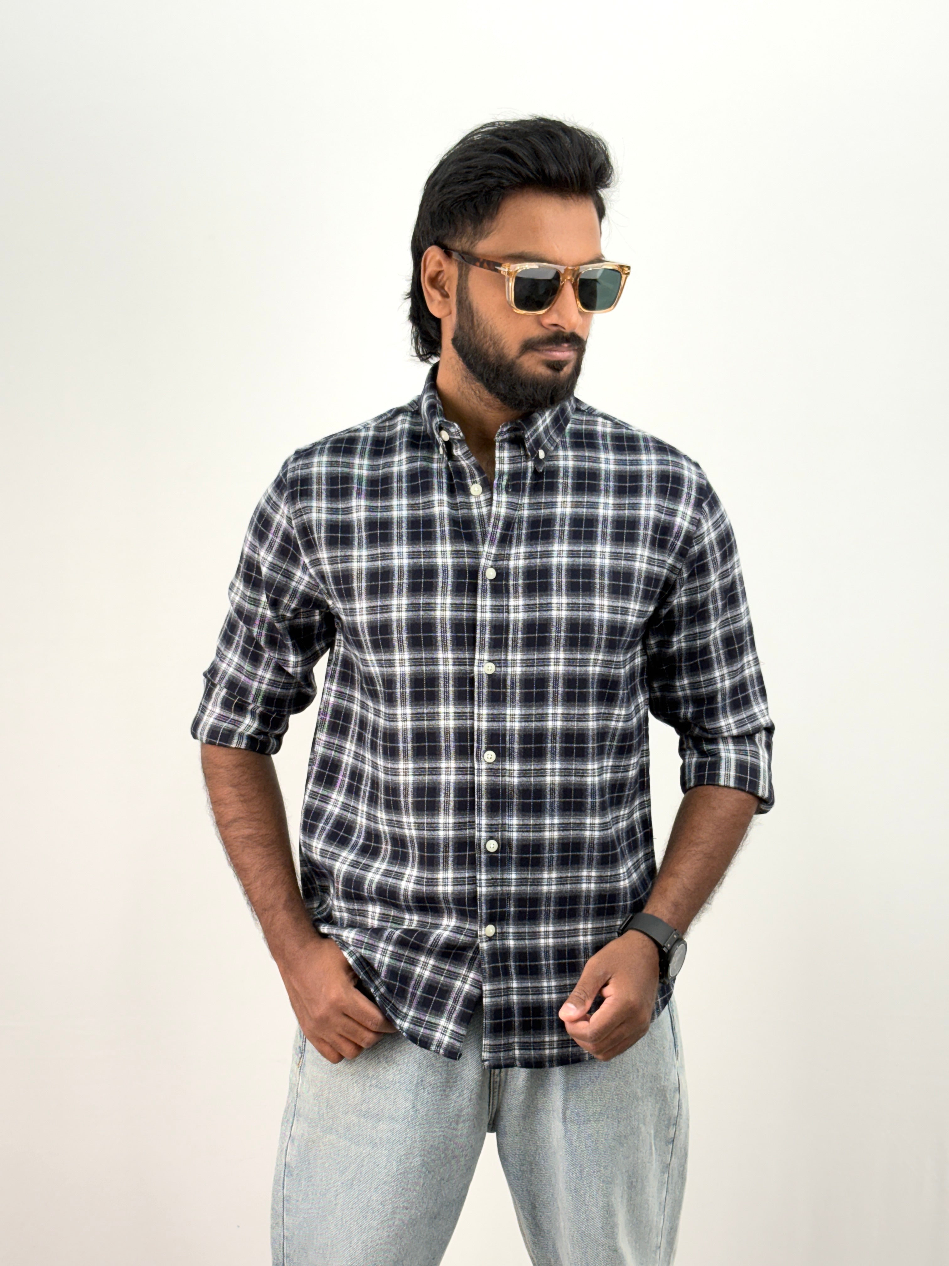 Navy Flannel Shirt