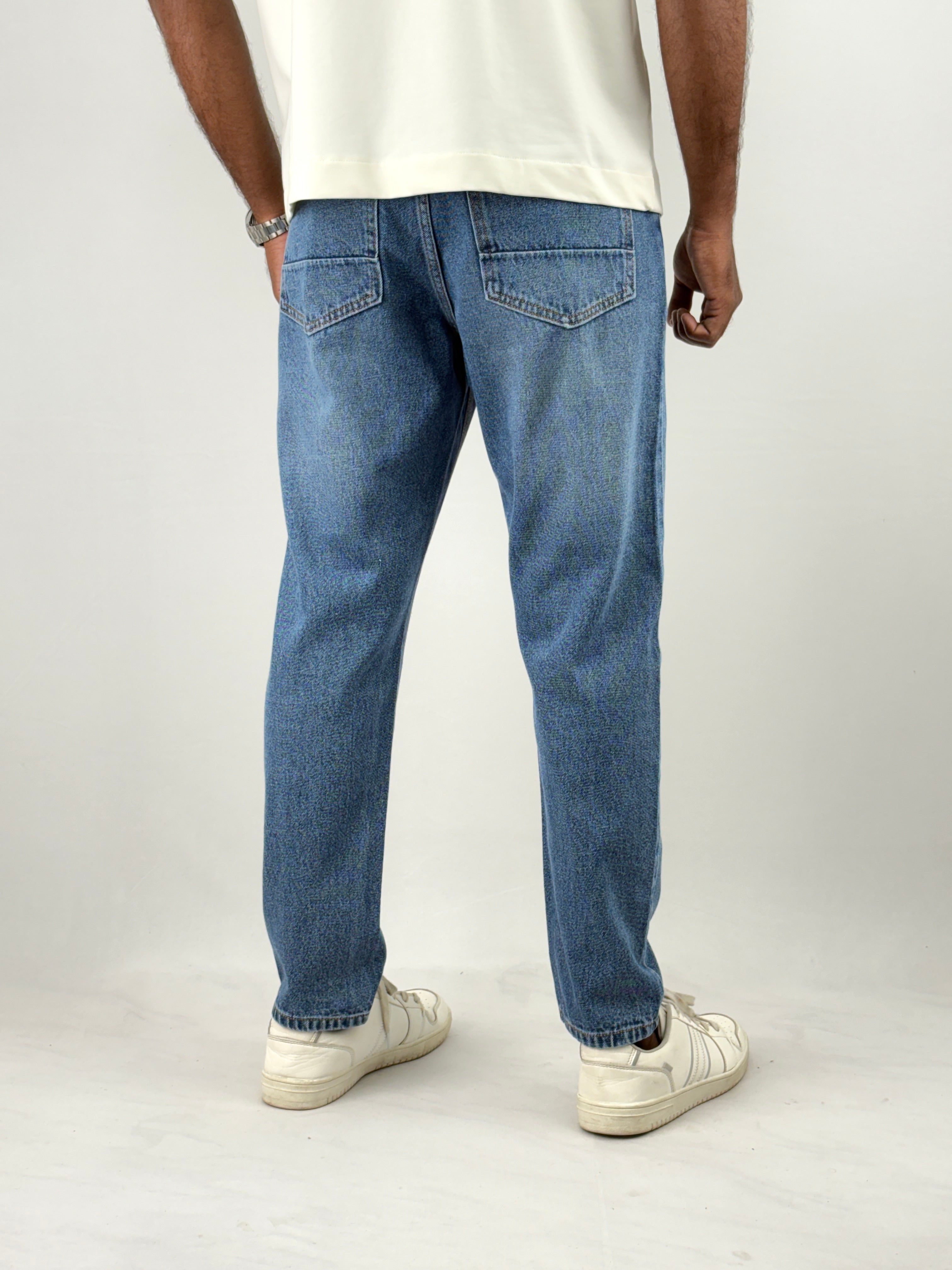 Blue Semi Baggy Jeans