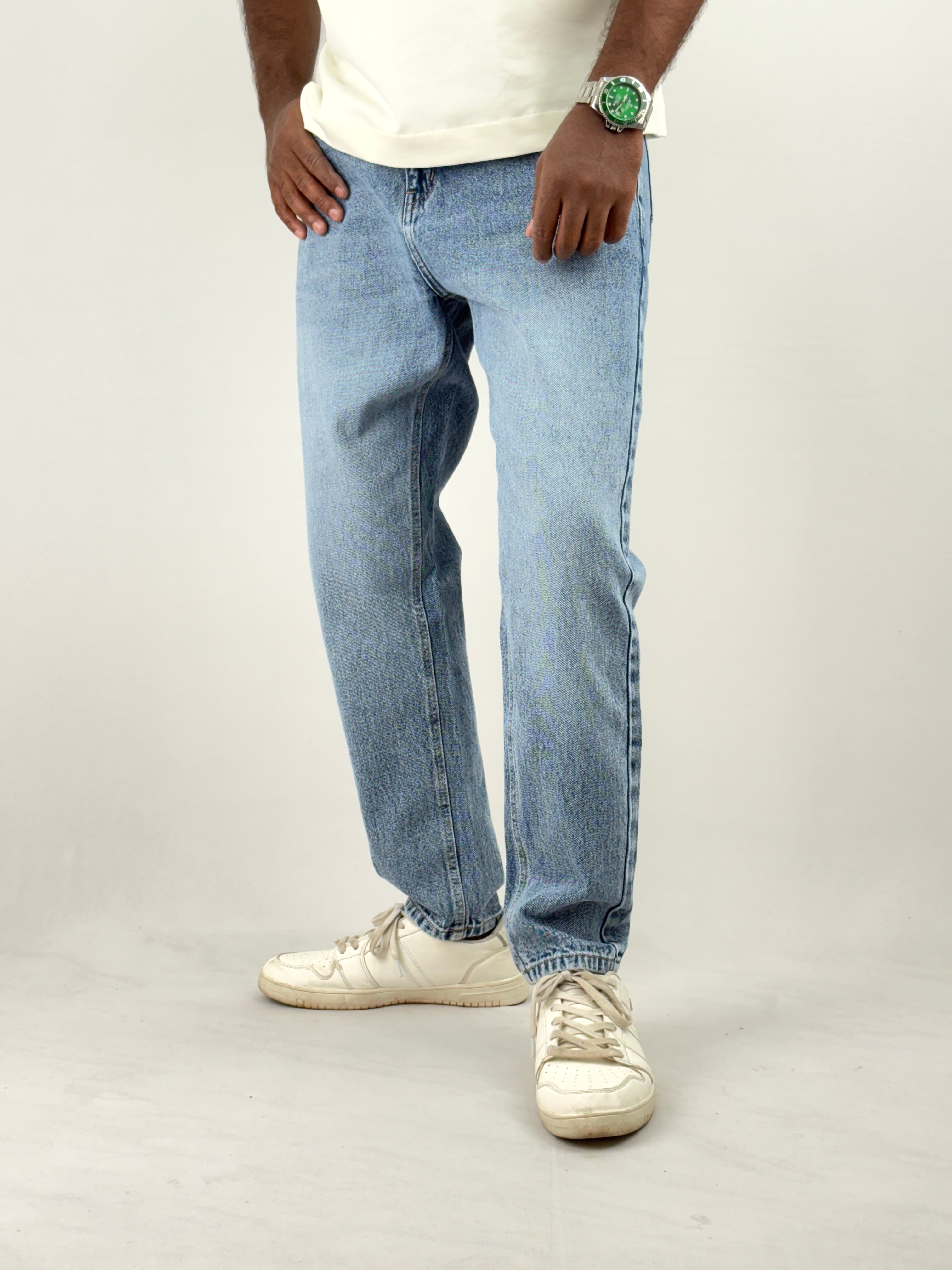 Light Blue Semi Baggy Jeans