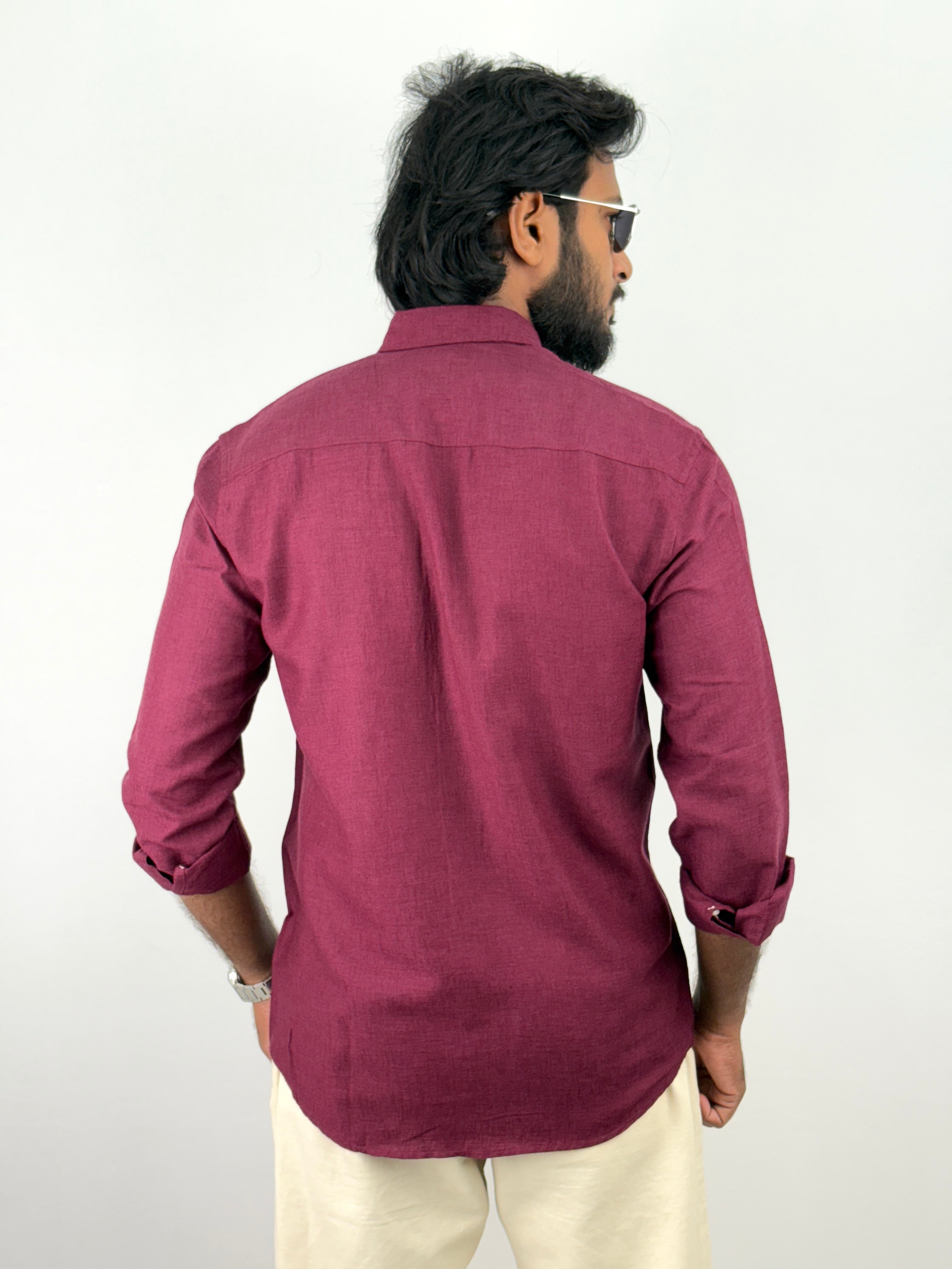 Wine Linen Shirts