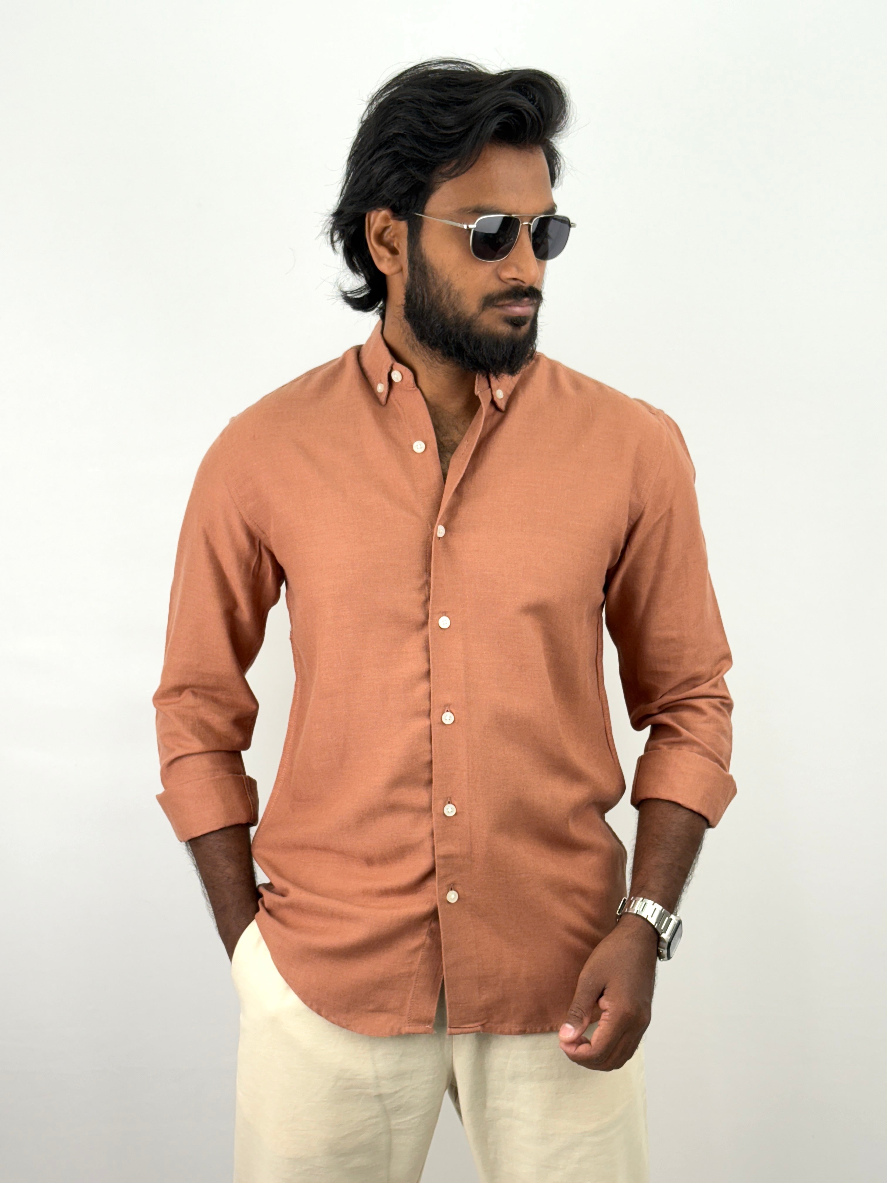 Rust Linen Shirts