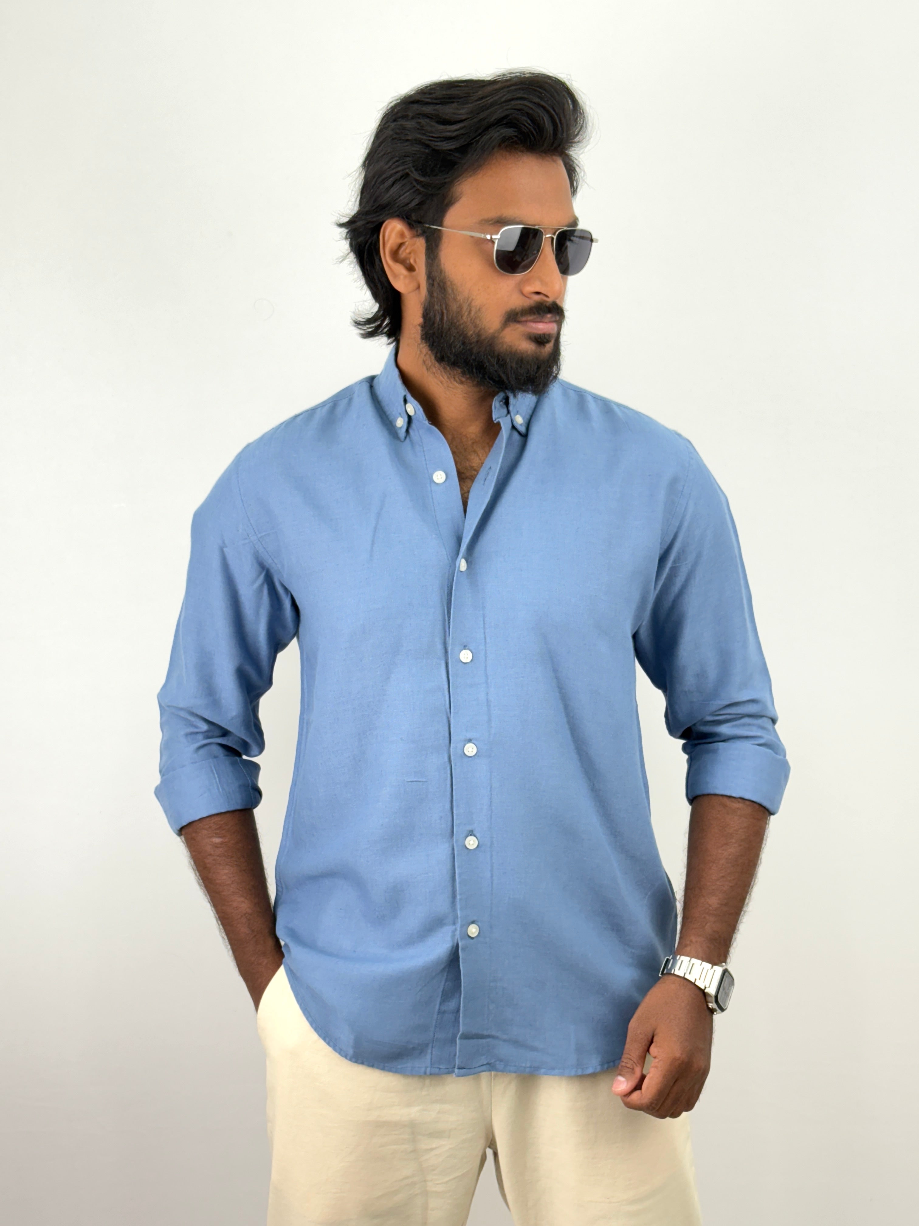 Blue Linen Shirts