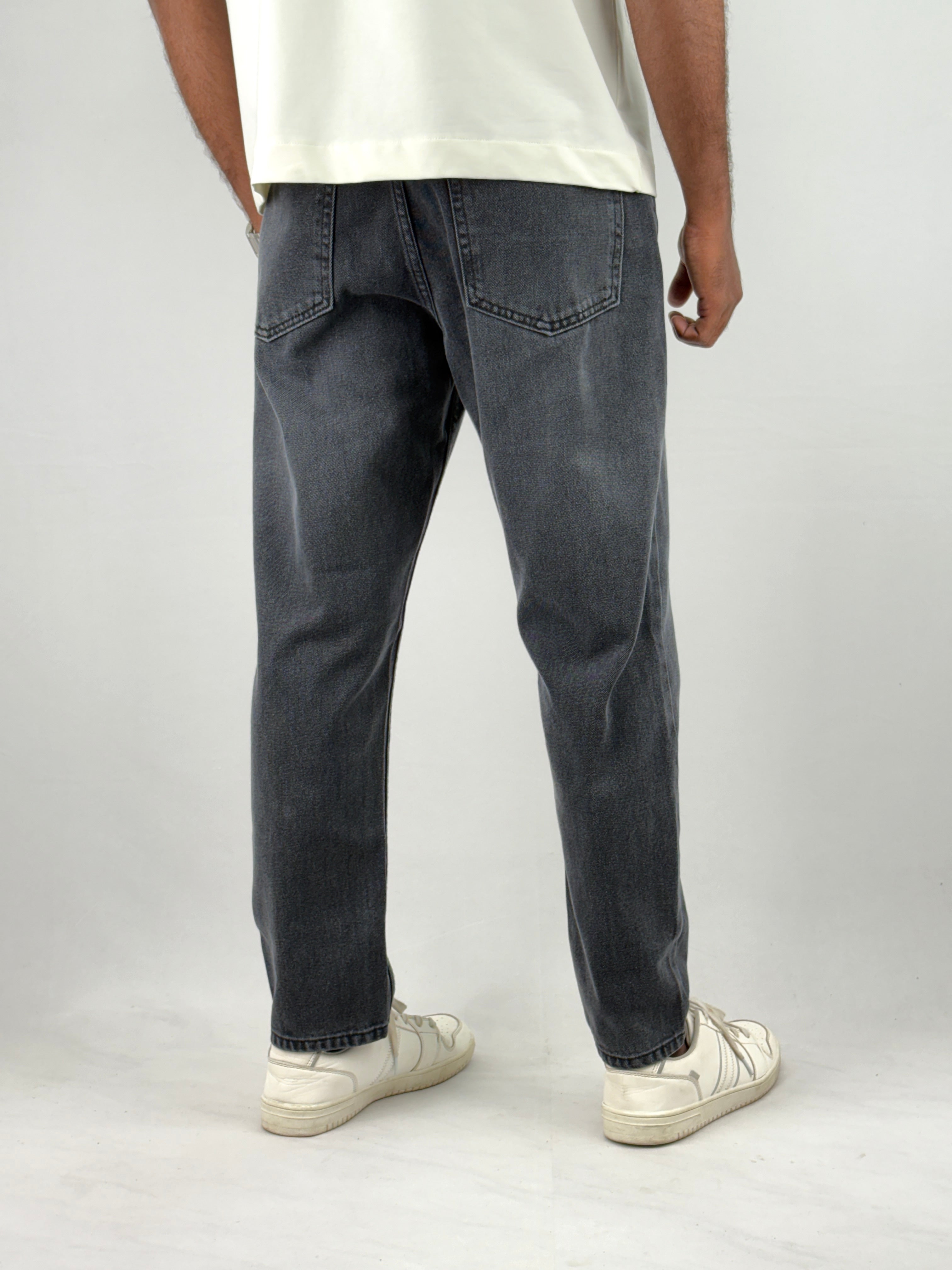 Dark Grey Semi Baggy Jeans