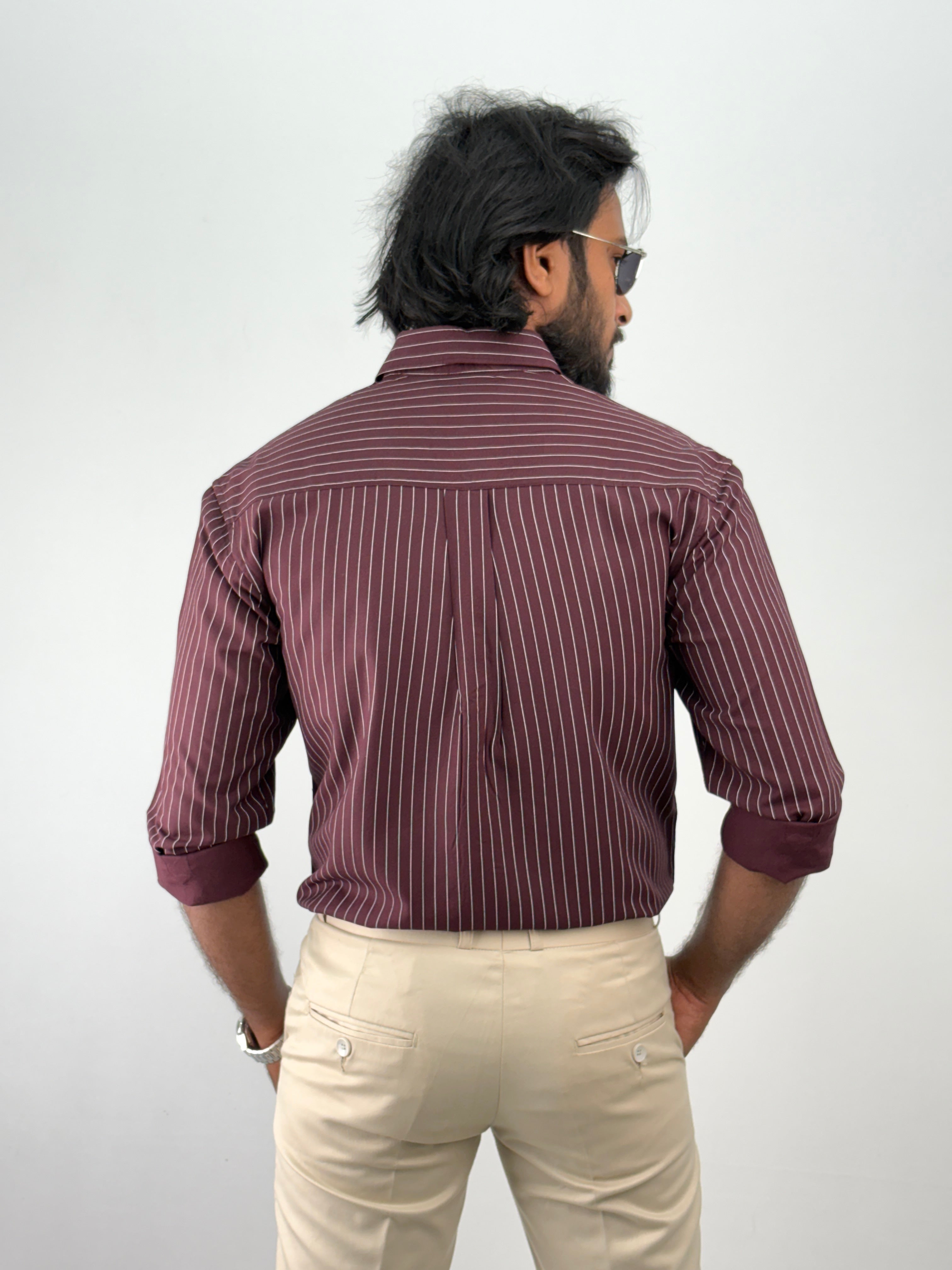 Wine Stripe Shirt
