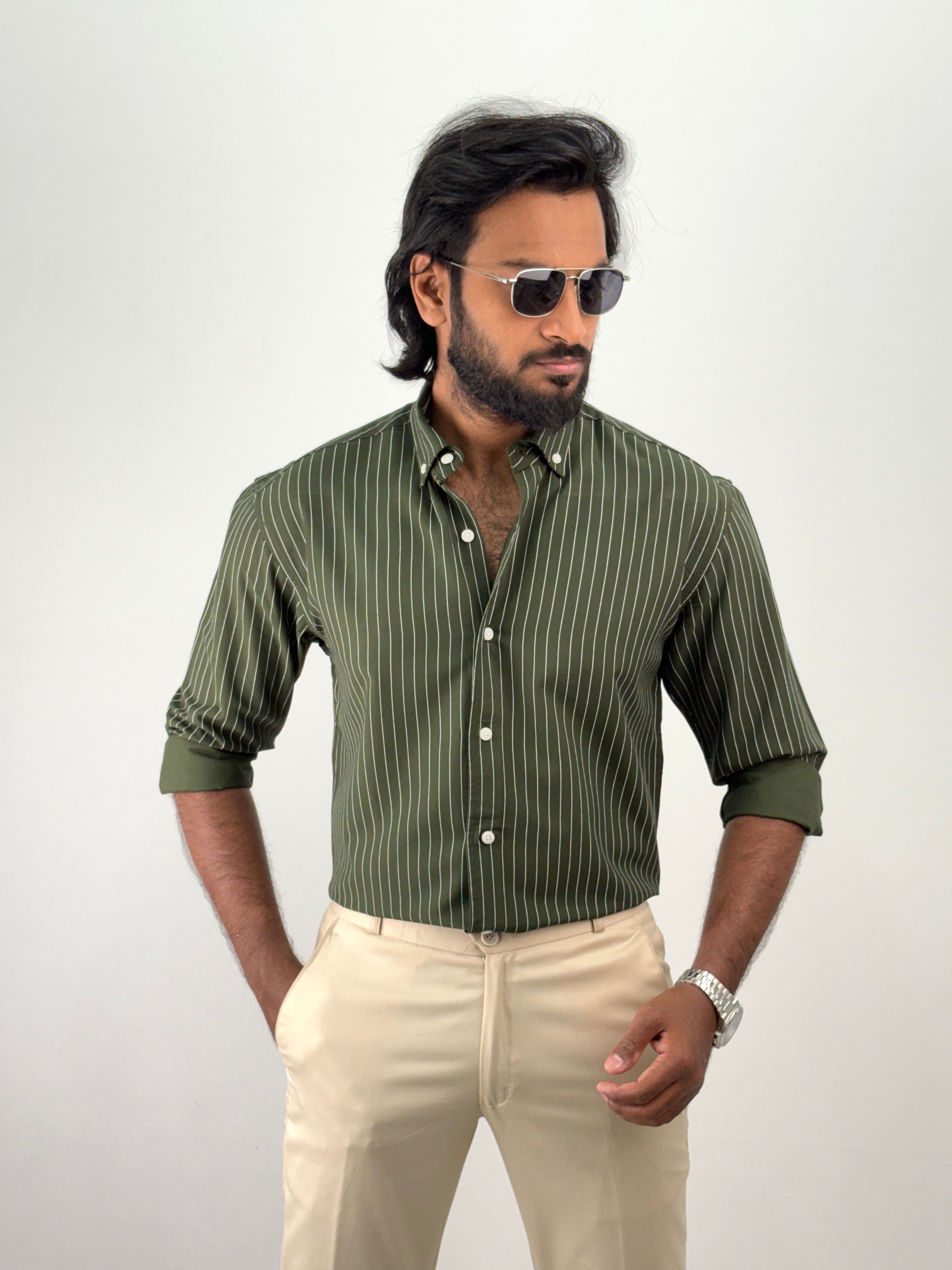 Green Stripe Shirt