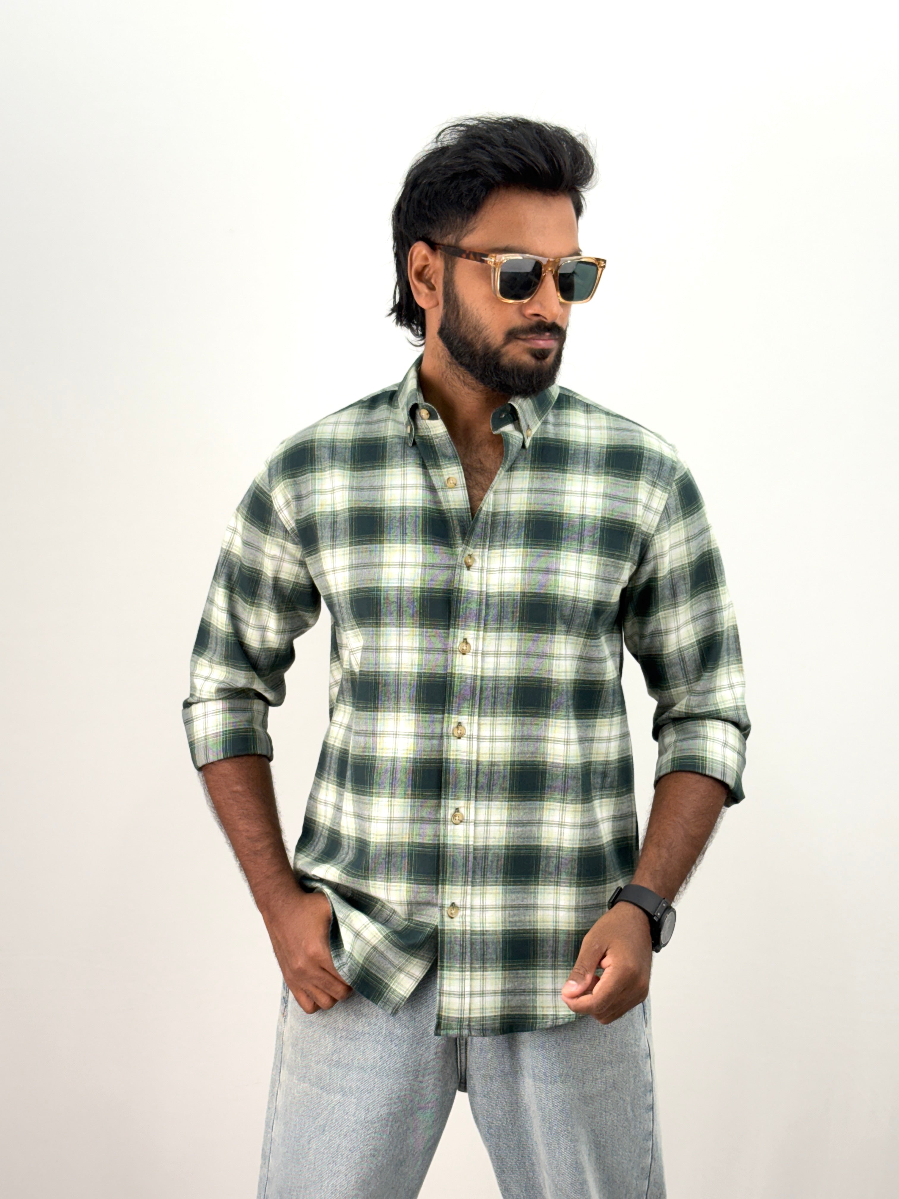 Green Flannel Shirt