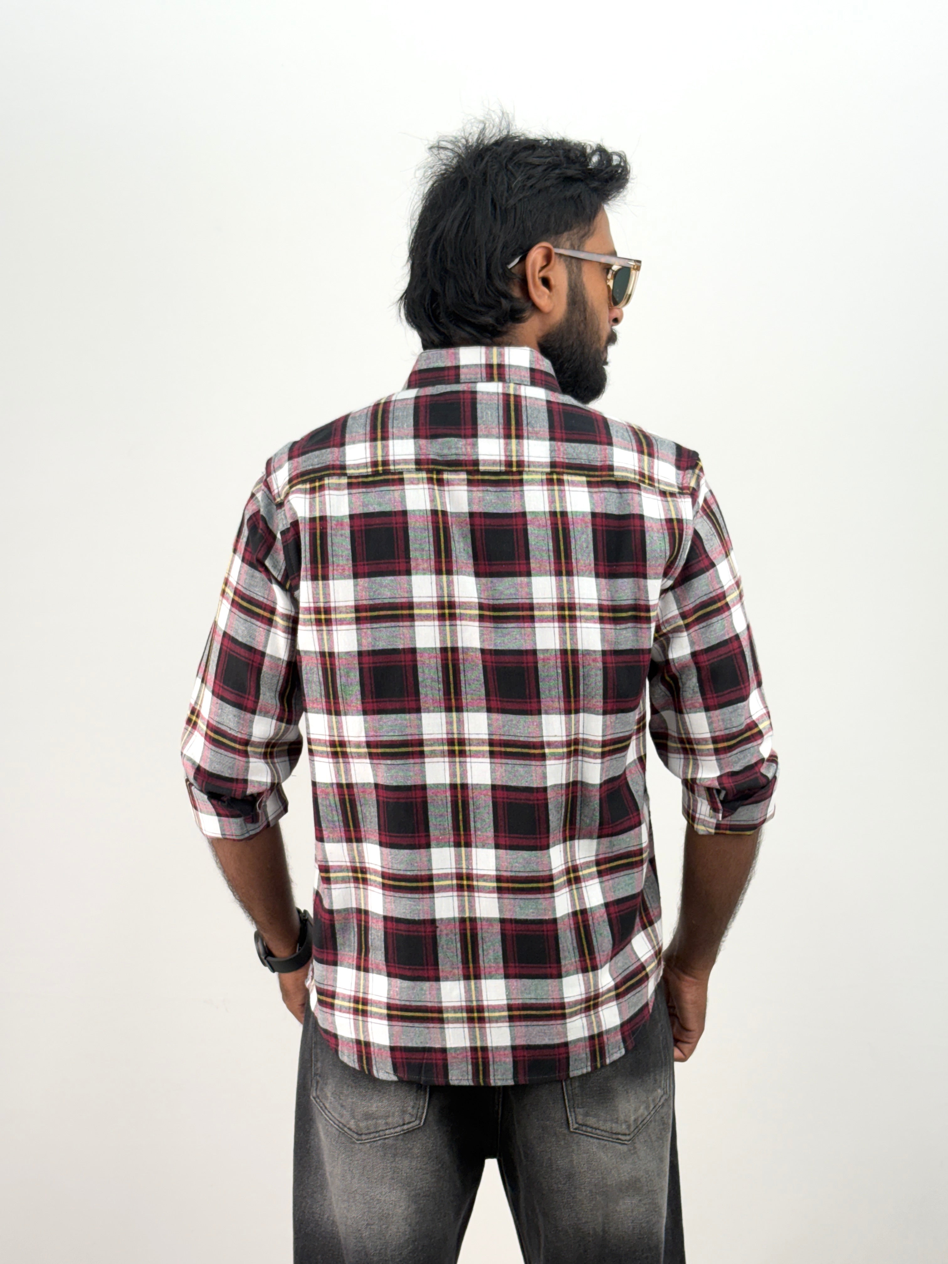 White Red Flannel Shirt