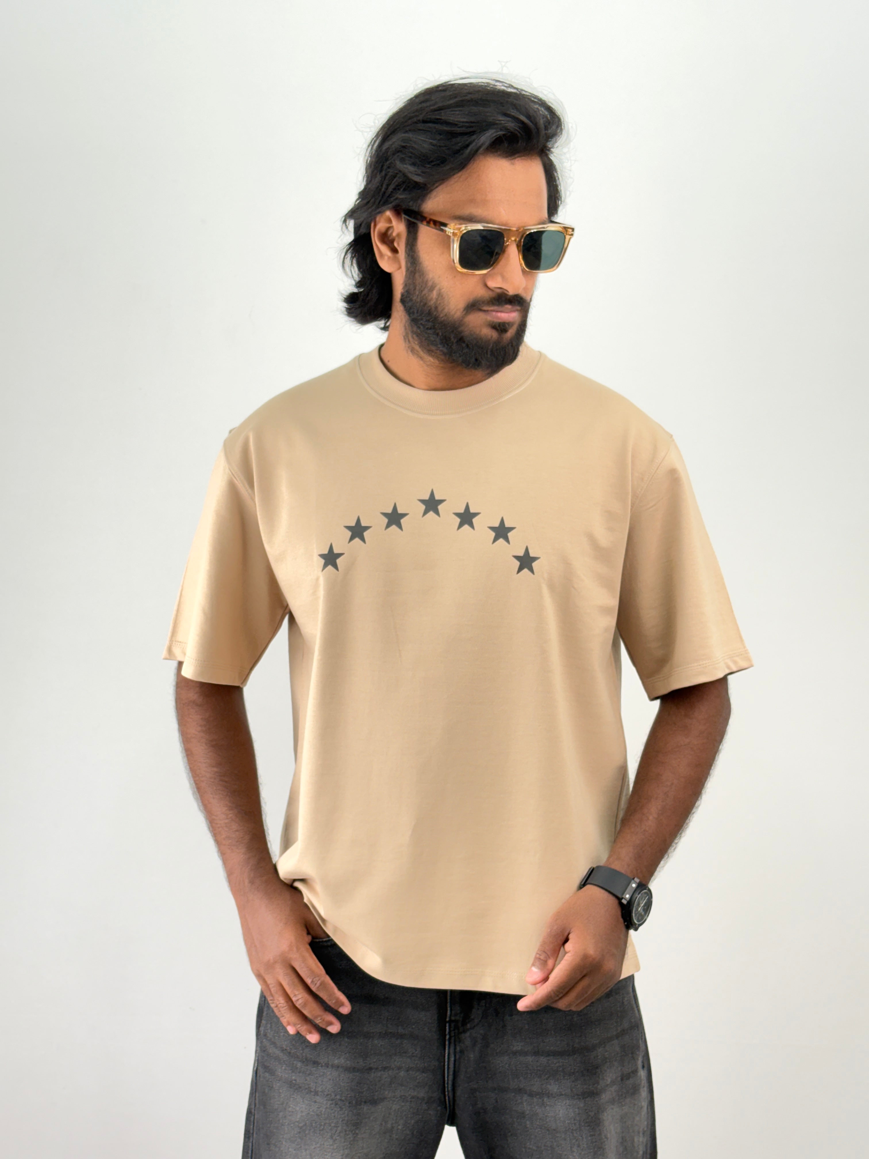1 Beige Oversized T-Shirt