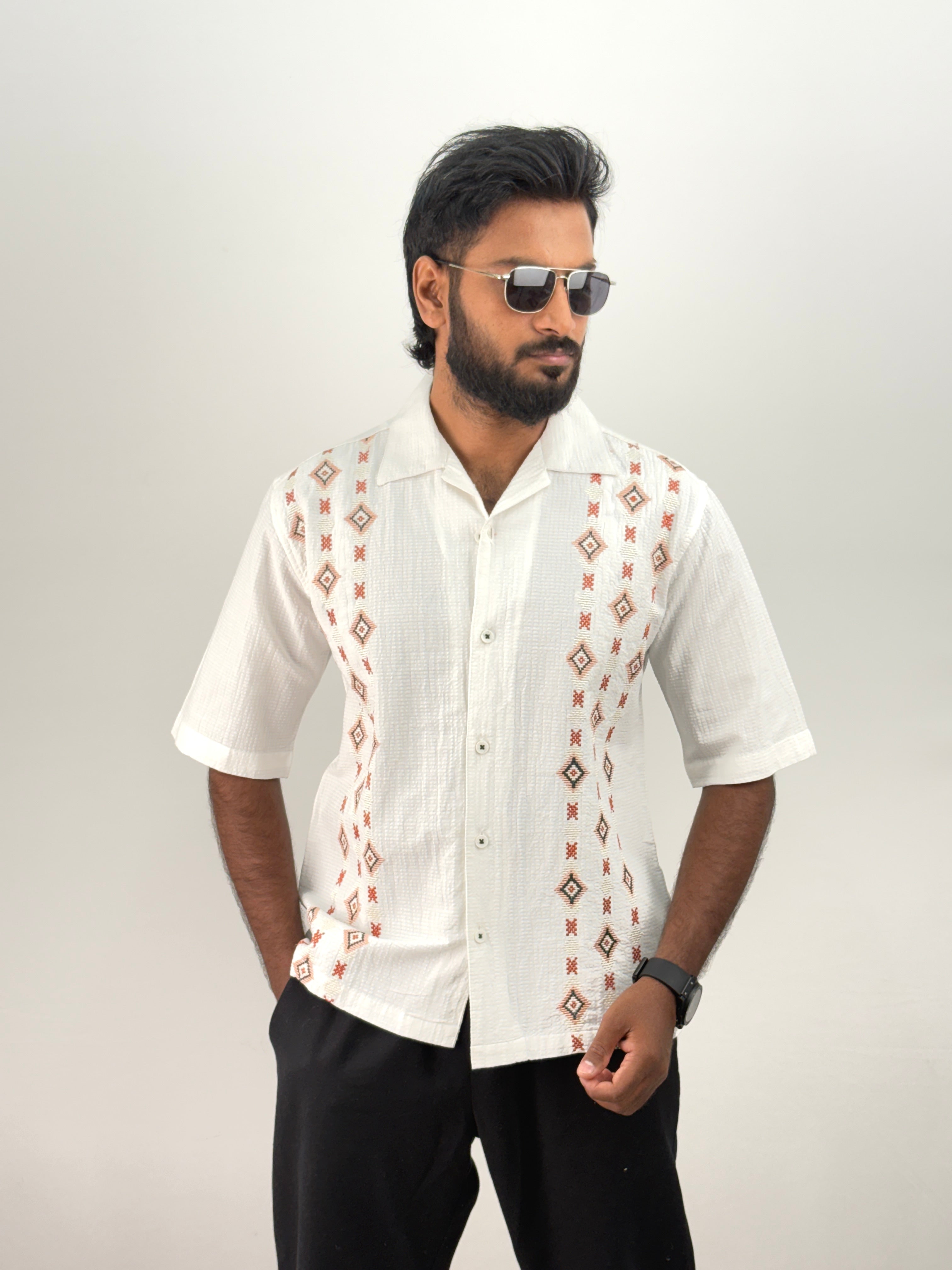 White Half Sleeve Shirt