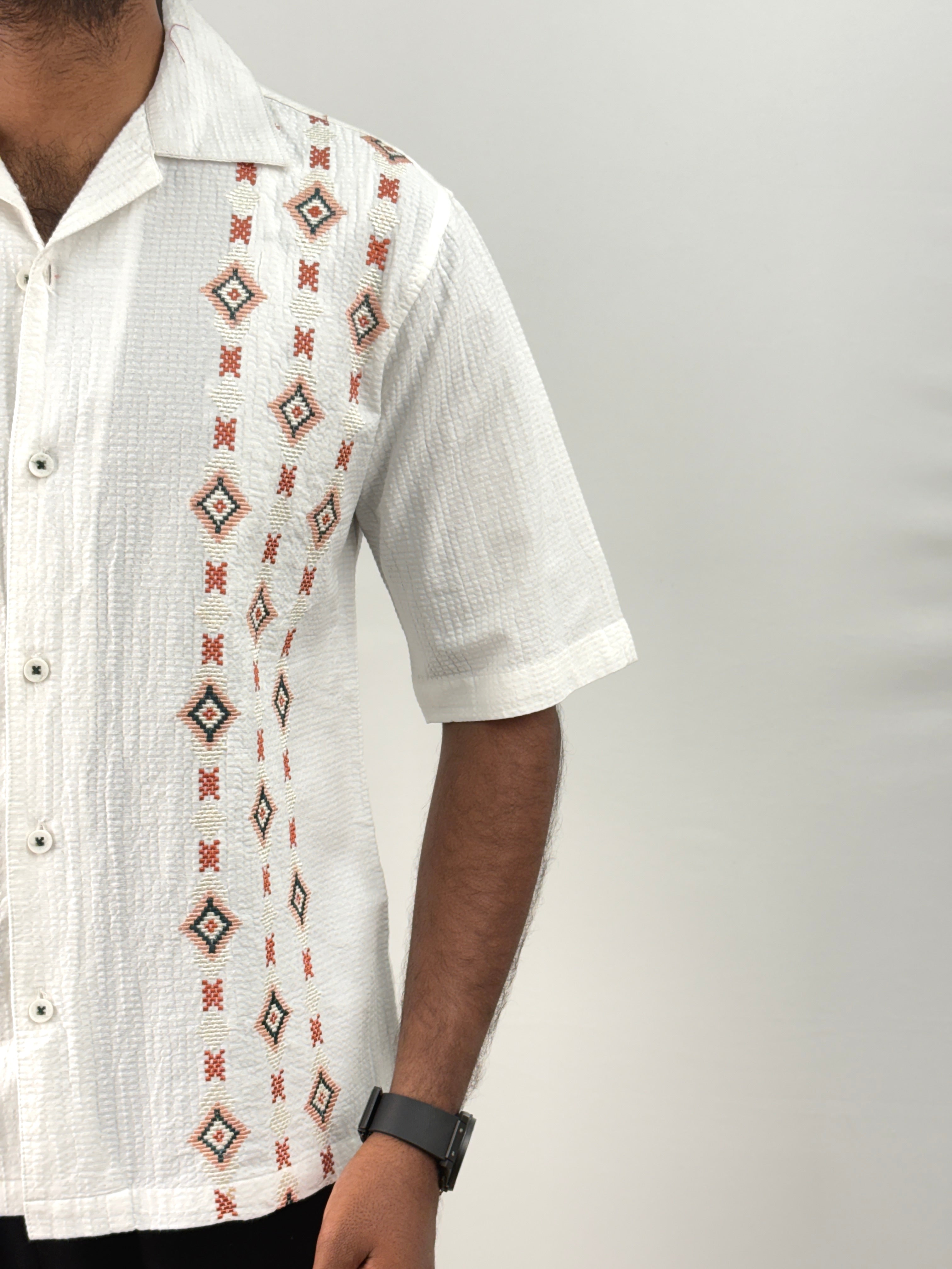 White Half Sleeve Shirt