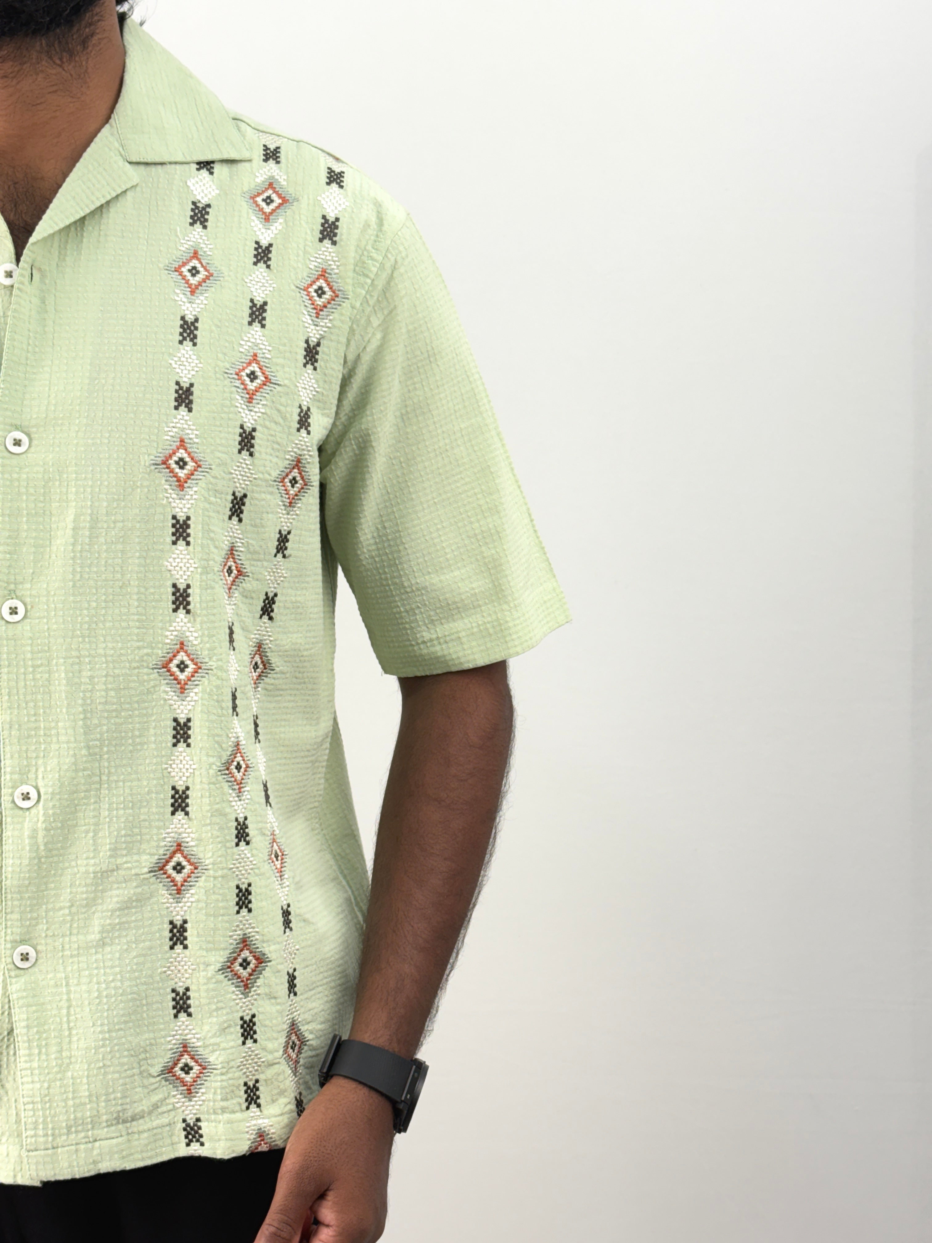 Green Half Sleeve Shirt