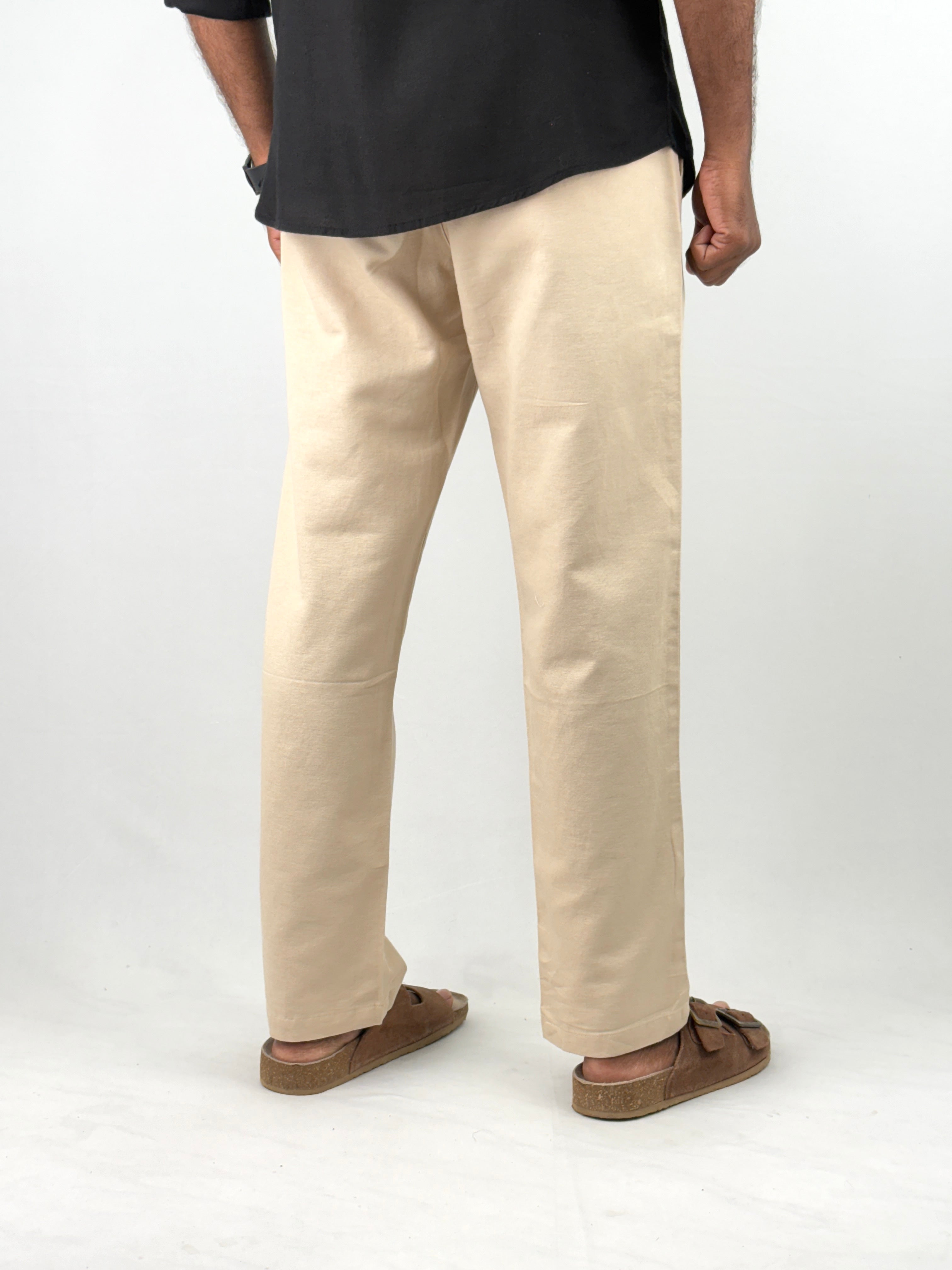 Sandal Relaxed Fit Linen Pants