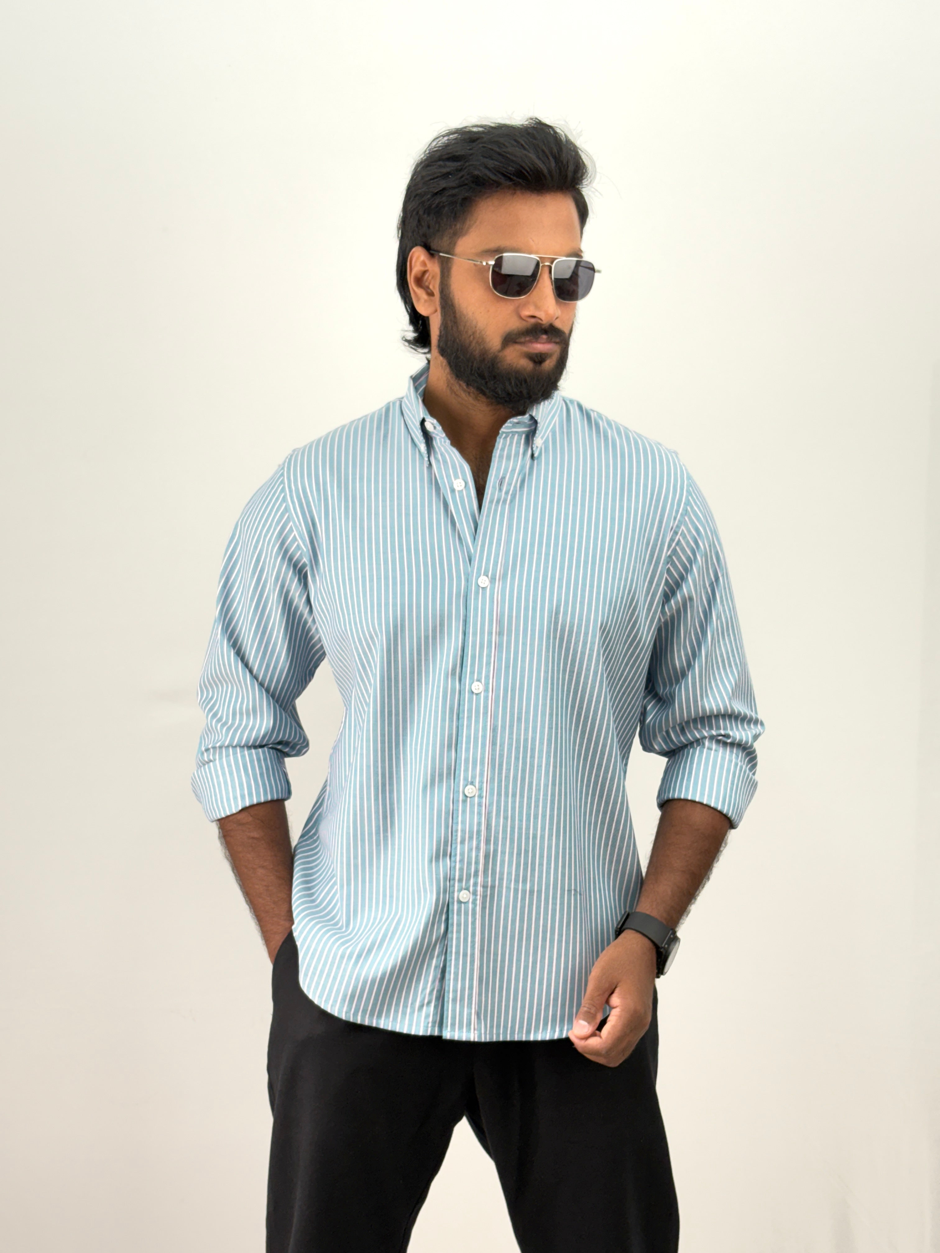 Aqua Stripe Shirt
