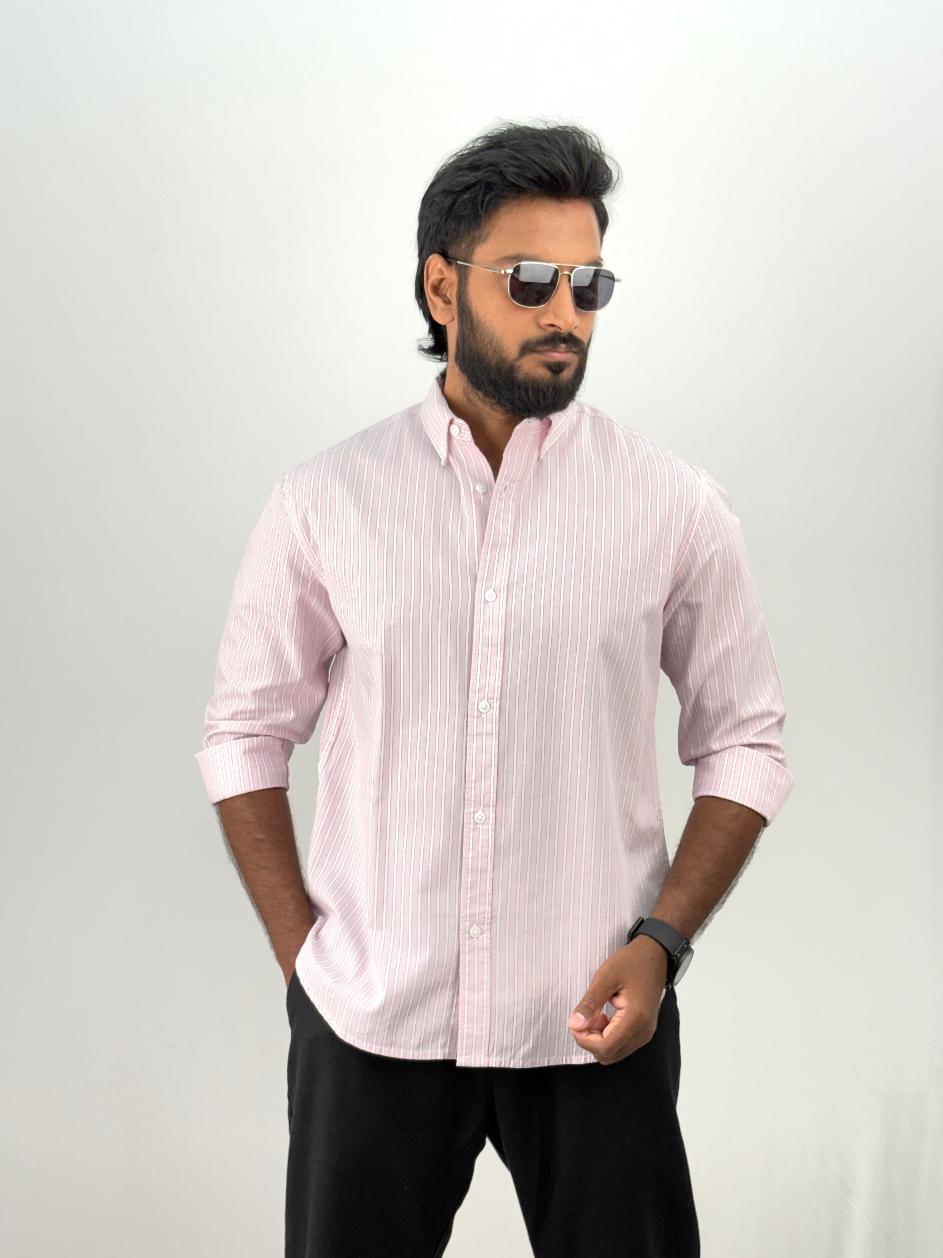 Peach Stripe Shirt