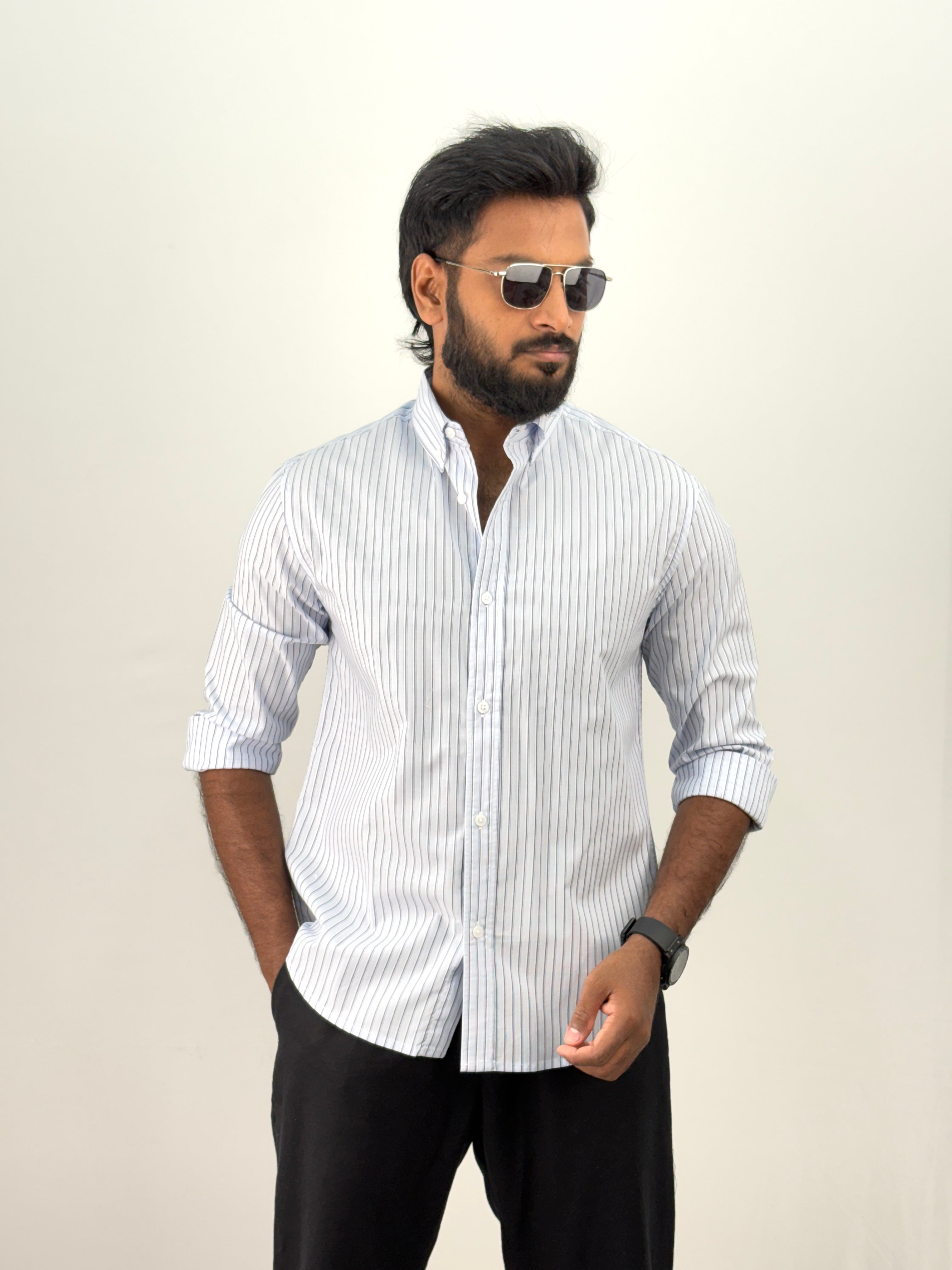 Light Blue Stripe Shirt