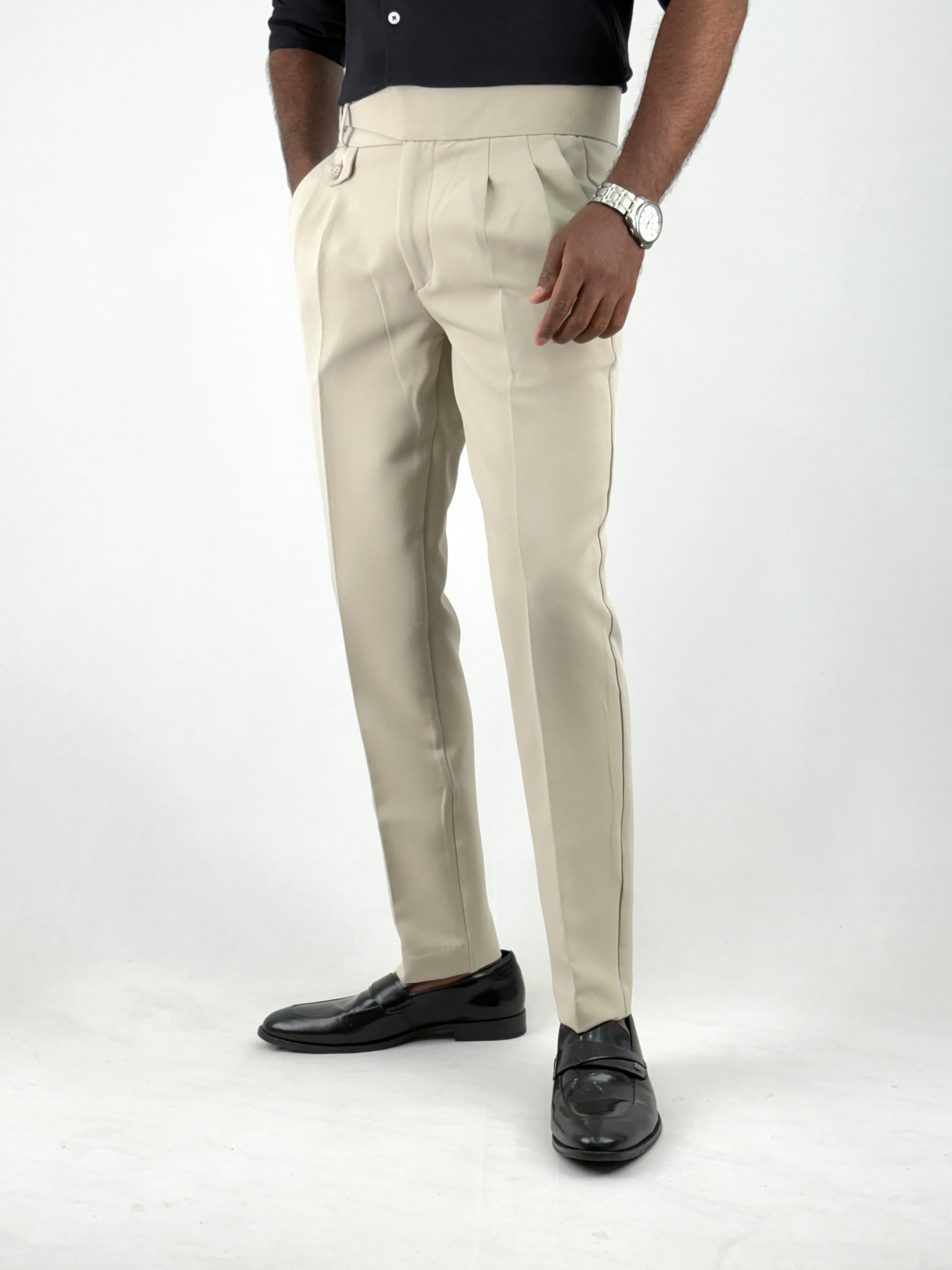 Beige Gurkha Pants
