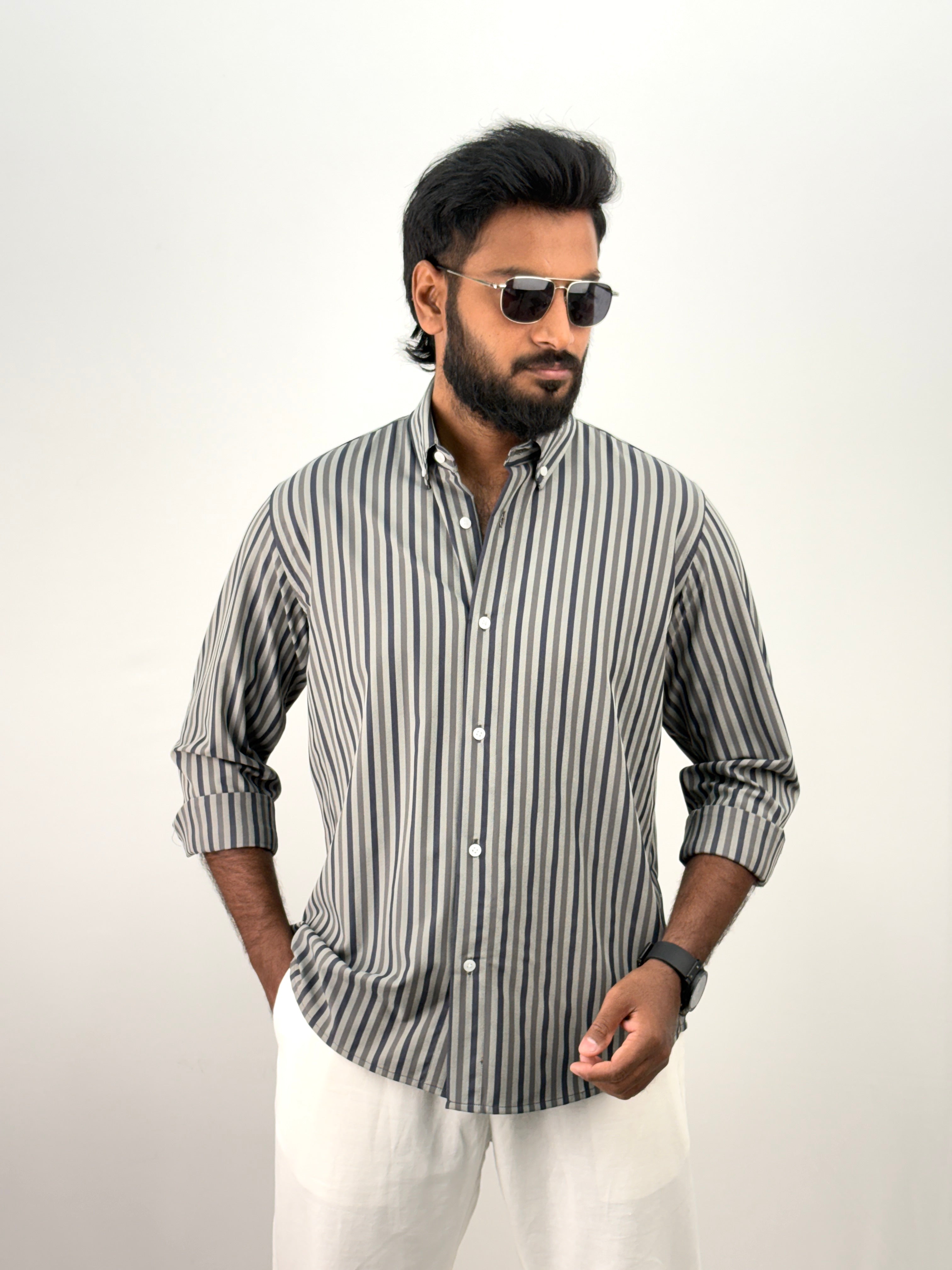 Grey Stripe Shirt