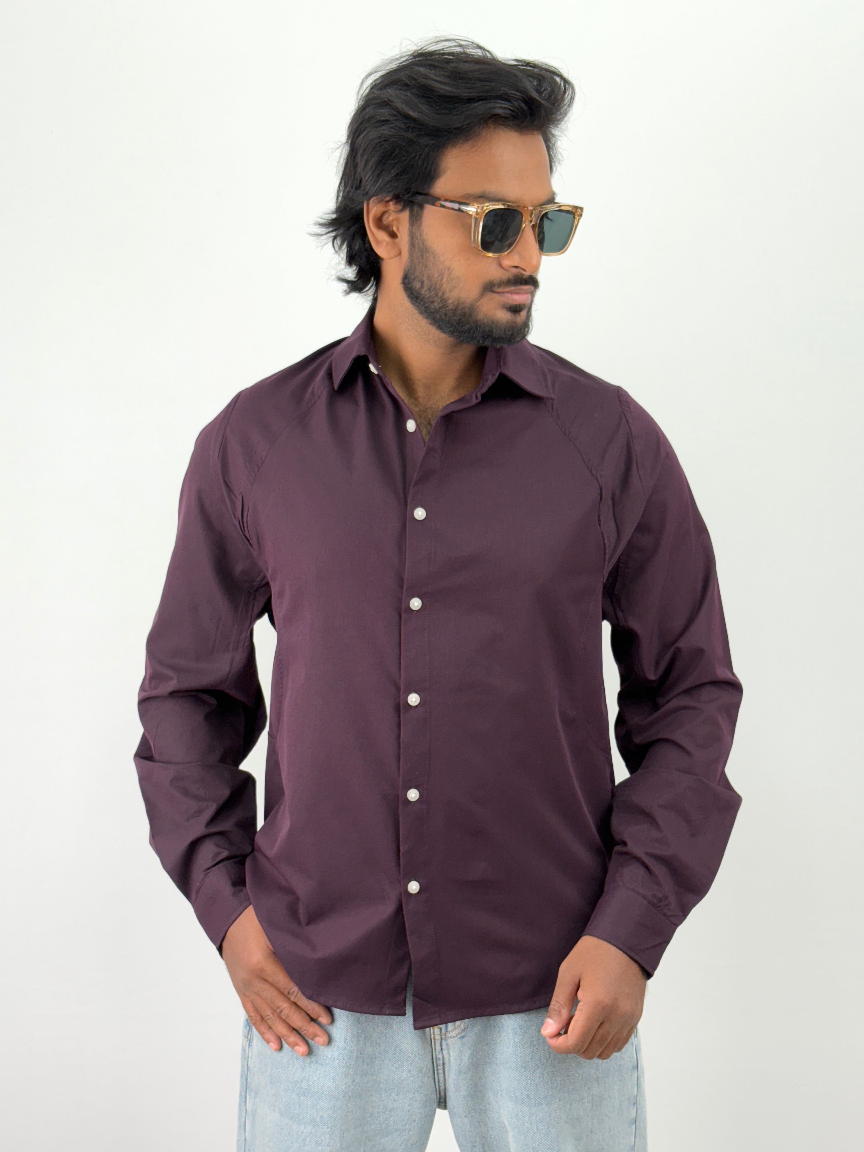 Wine Oversized Shirt
