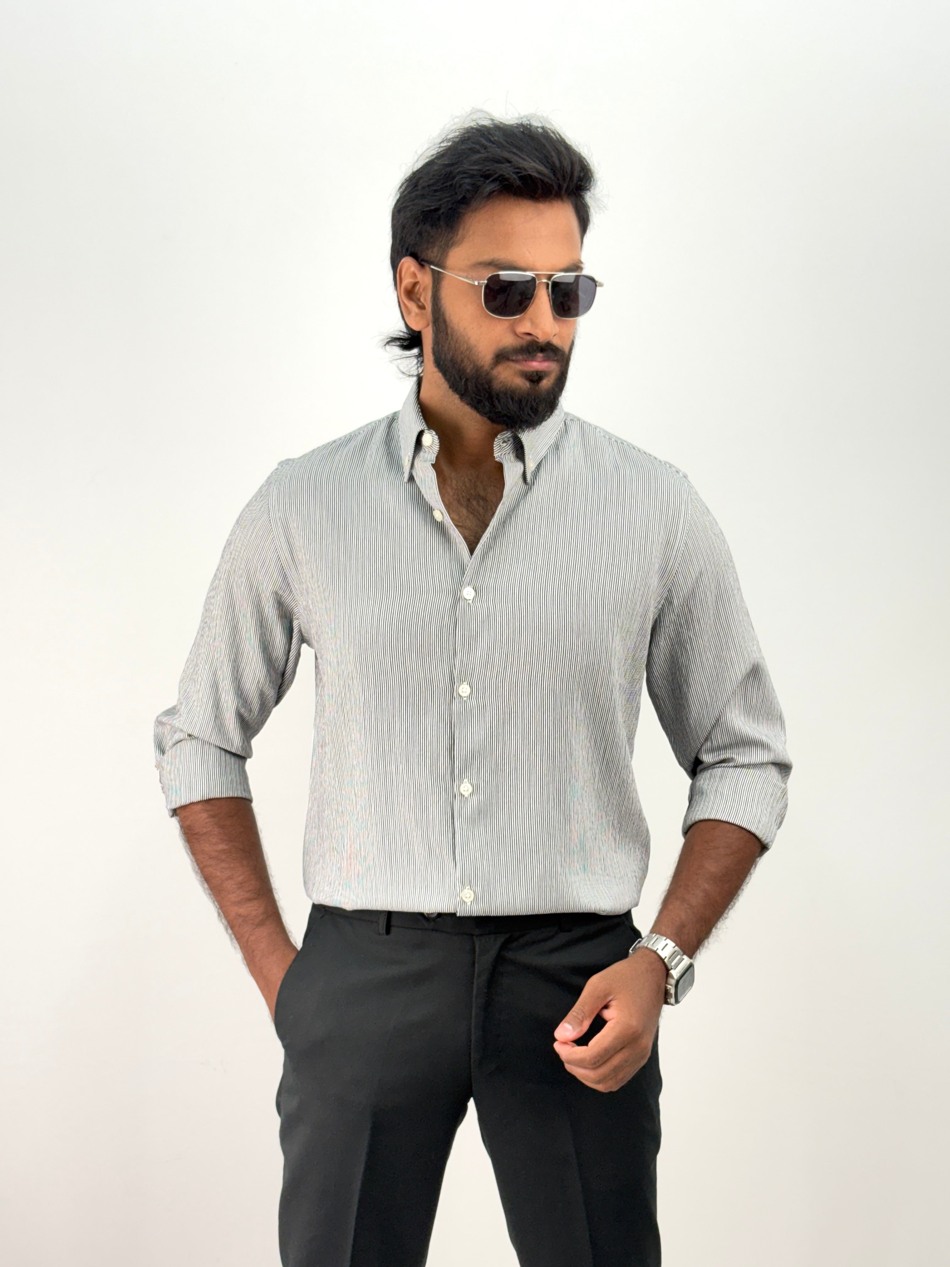 Grey Stripe Shirt