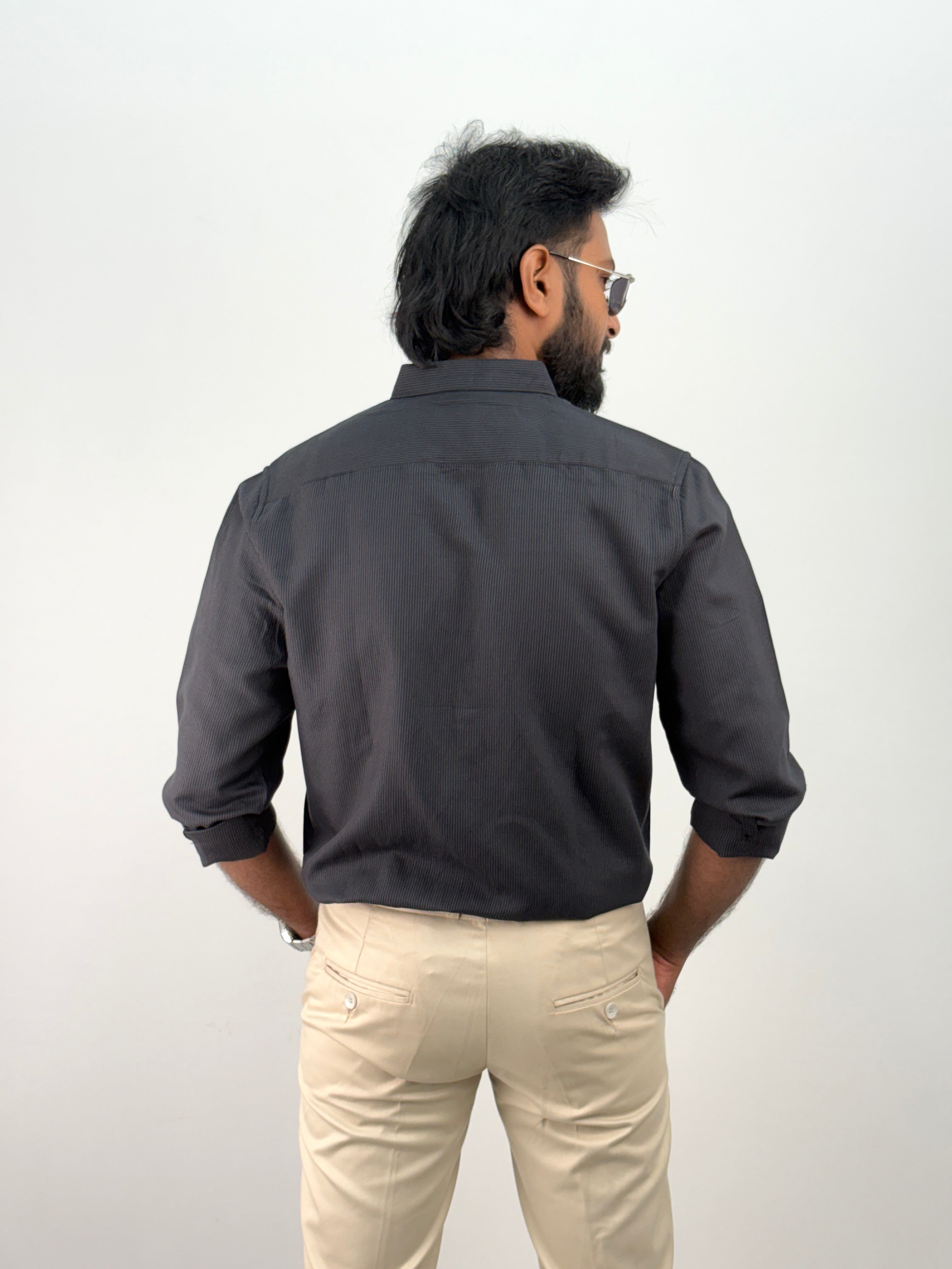 Dark Grey Stripe Shirt