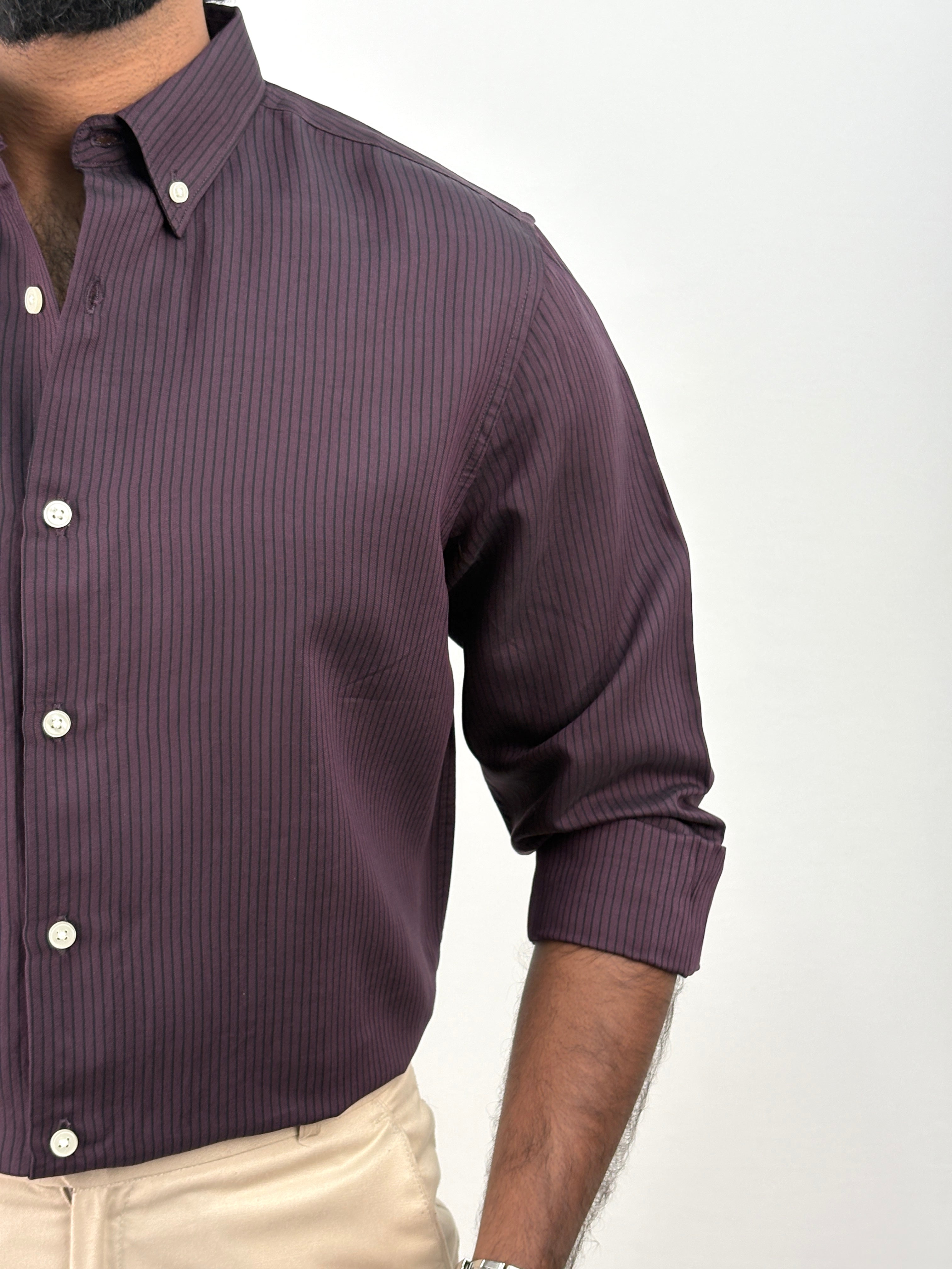 Wine Stripe Shirt