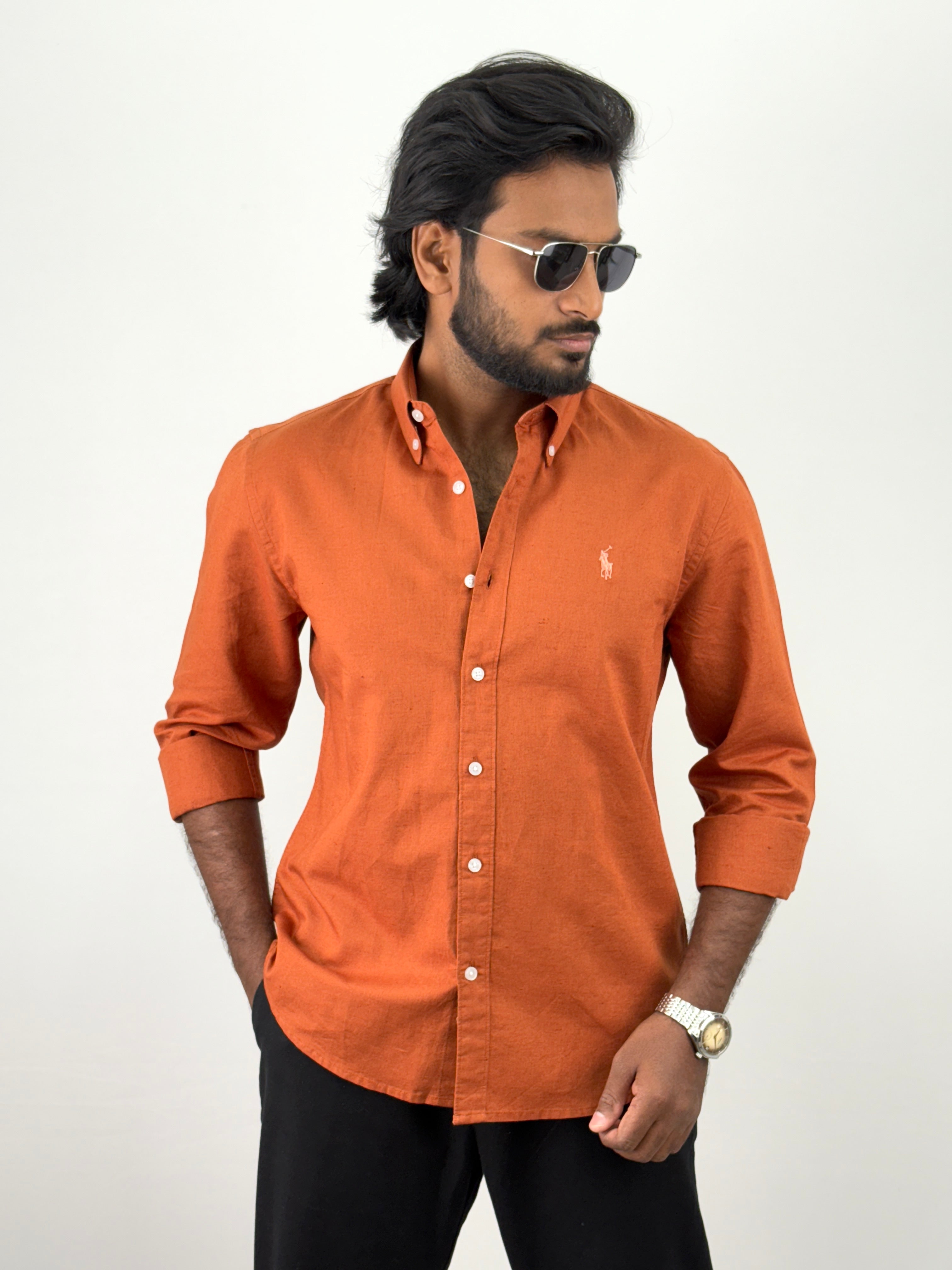Rust Linen Shirt