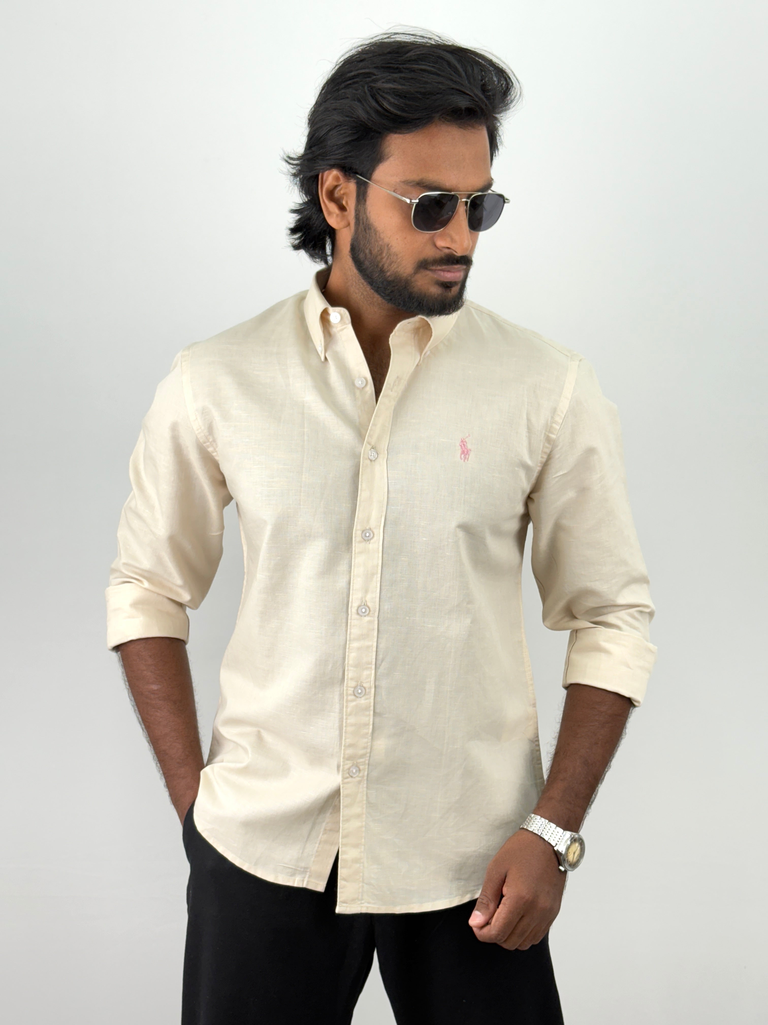 Beige Linen Shirt
