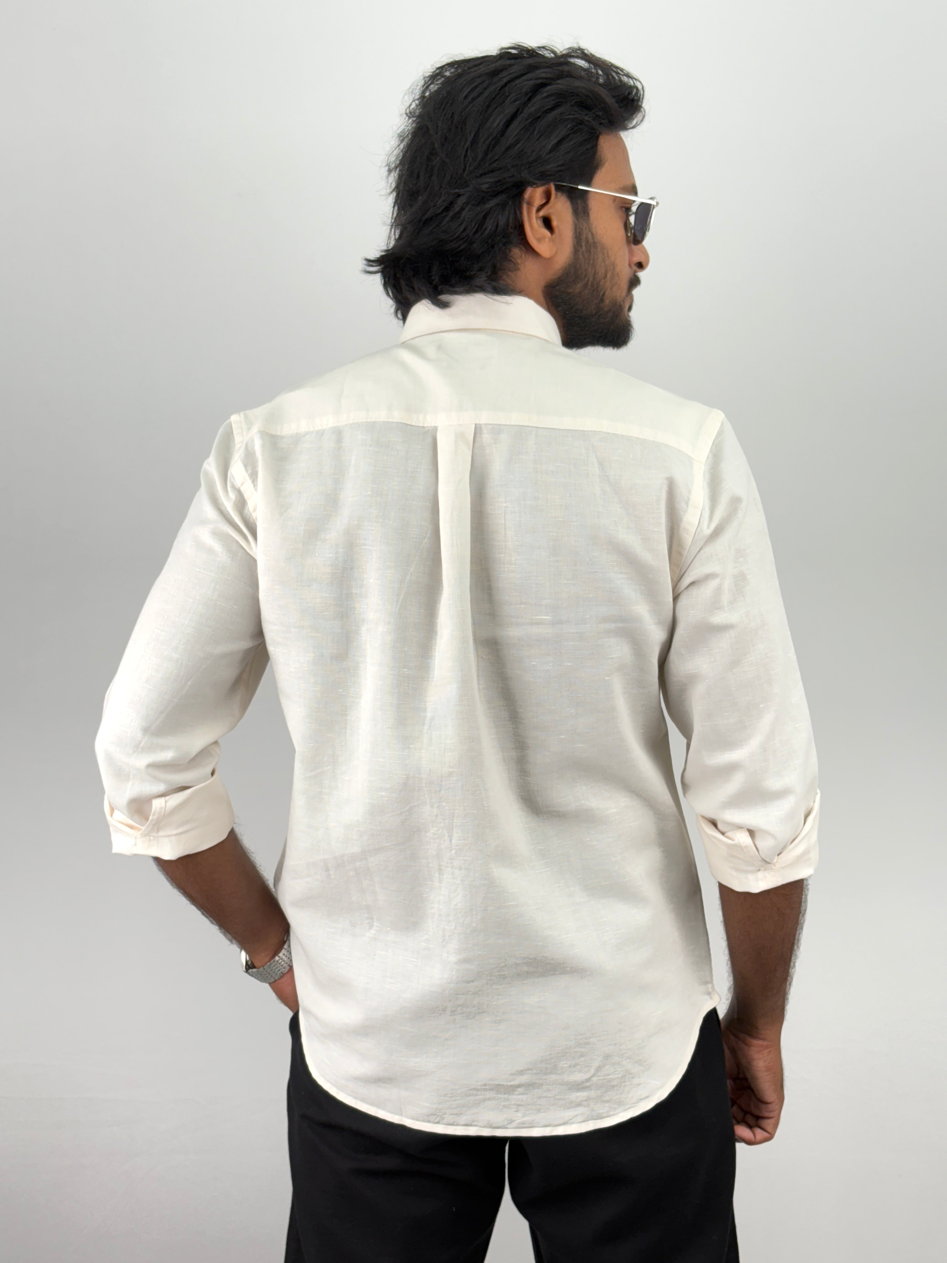 Cream Linen Shirt