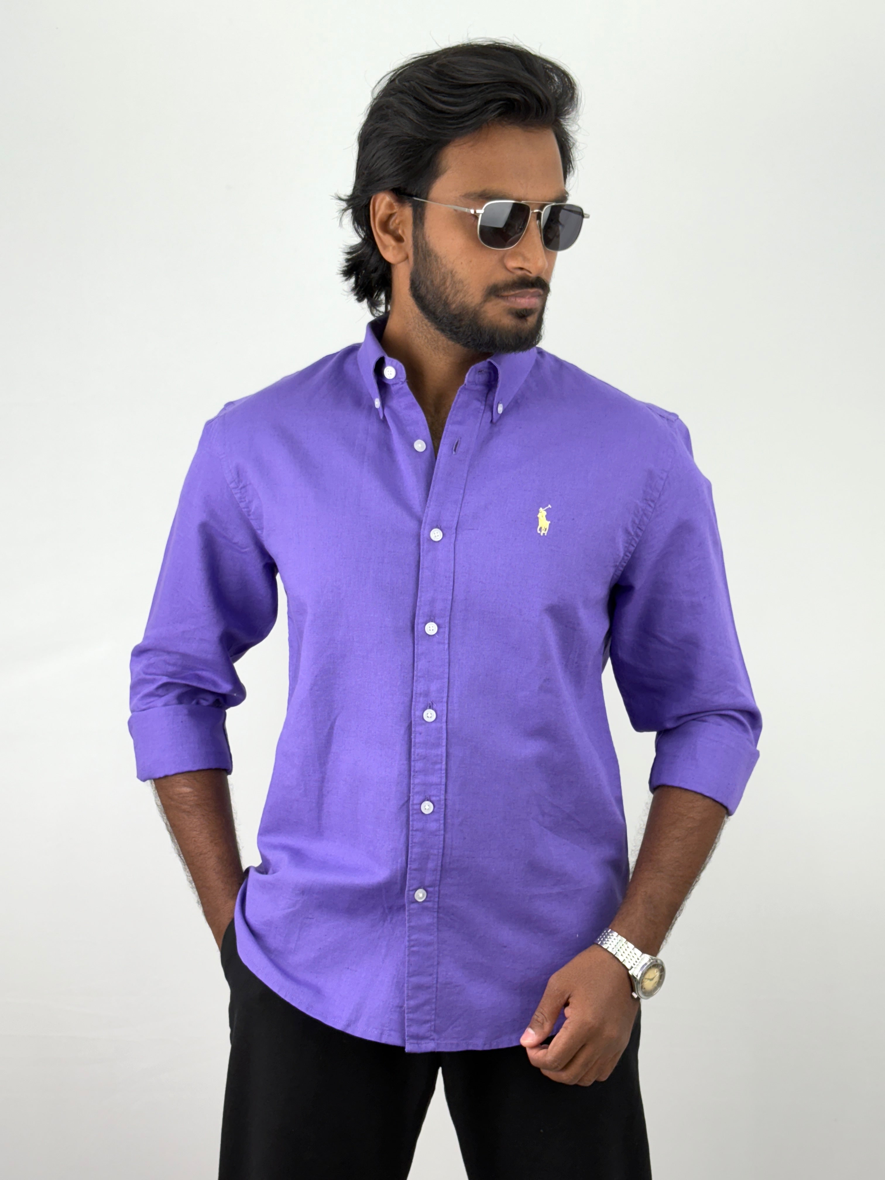 Purple Linen Shirt