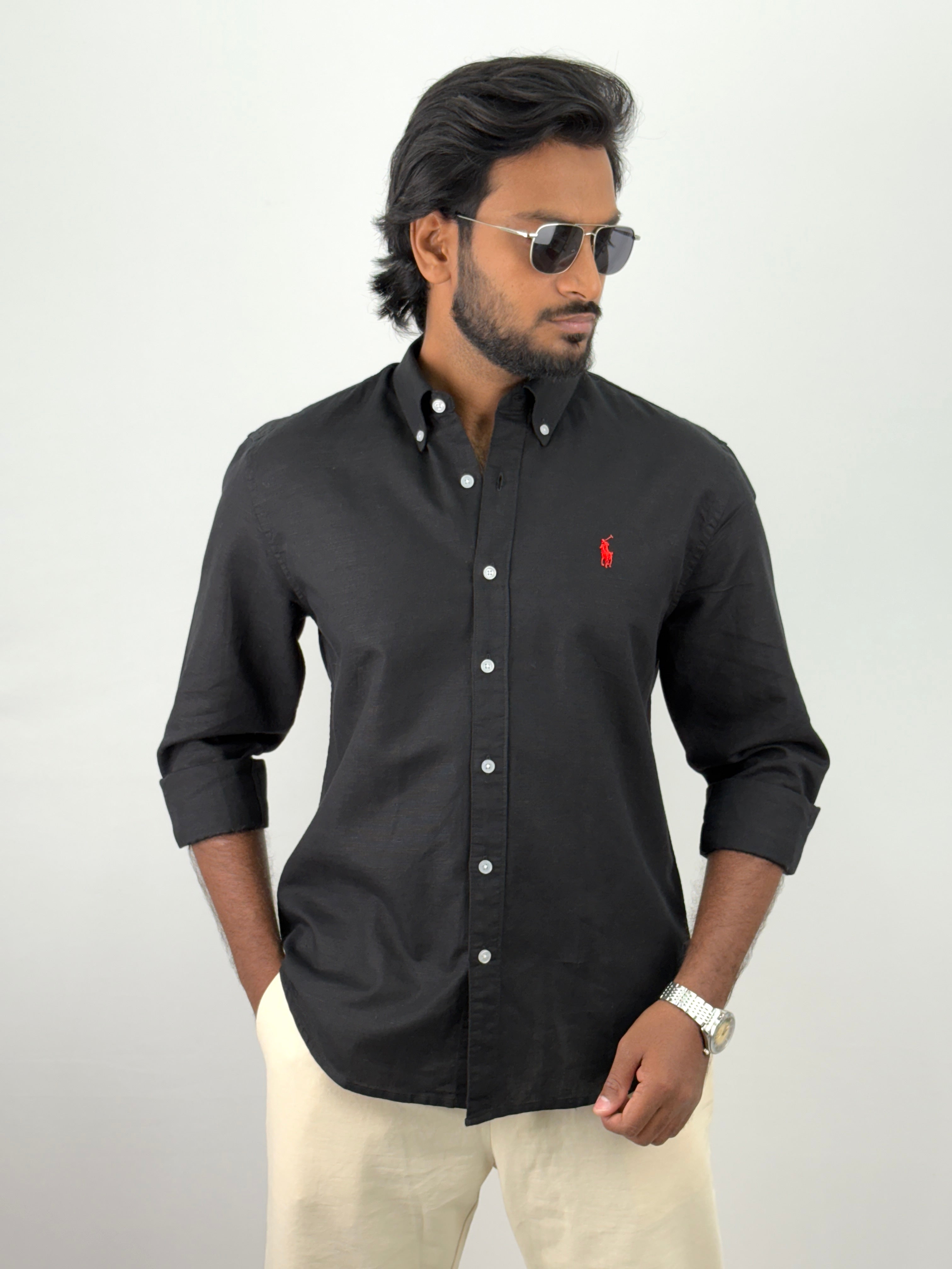 Black Linen Shirt