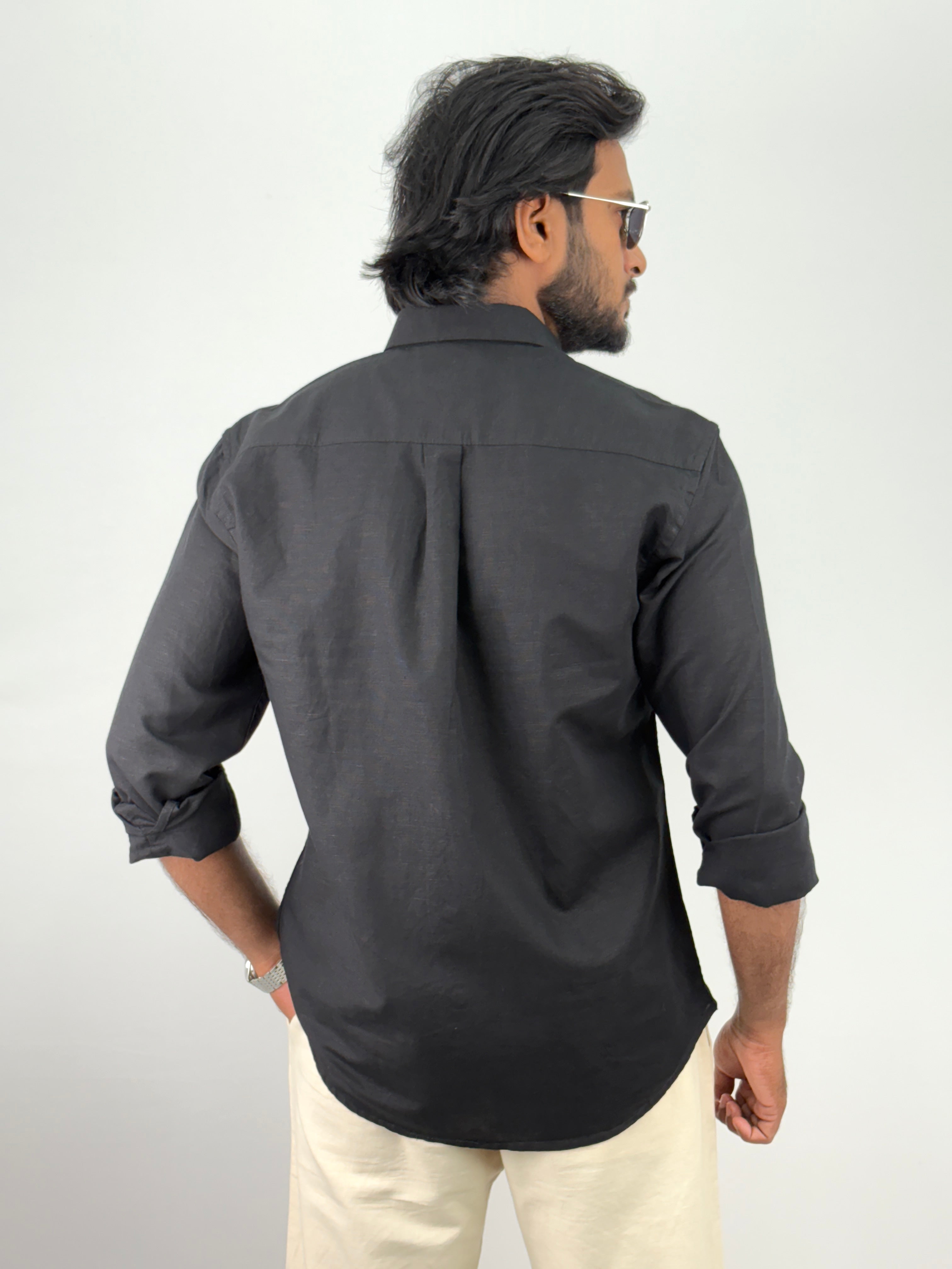 Black Linen Shirt