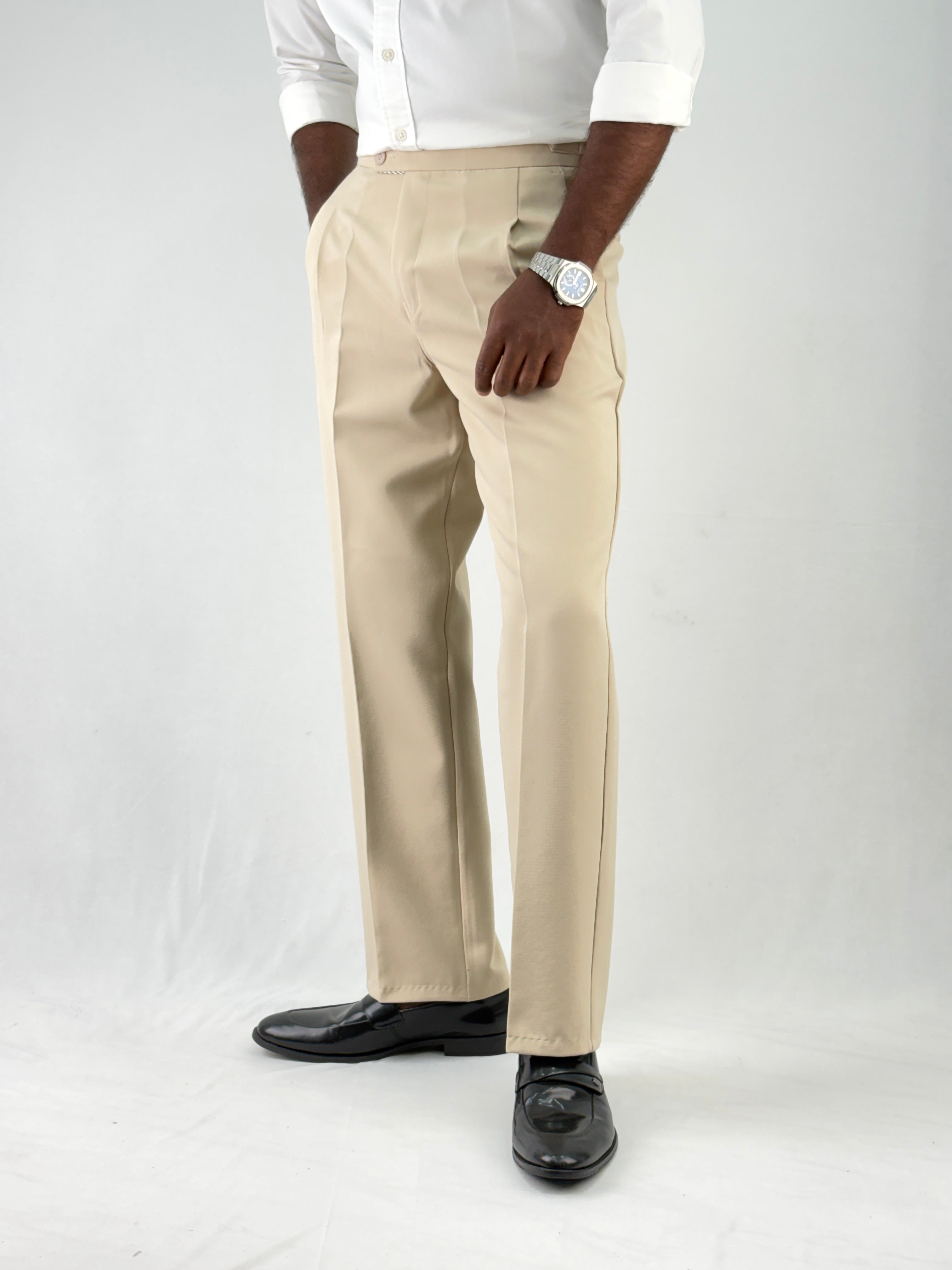 Beige Loose Fit Pant