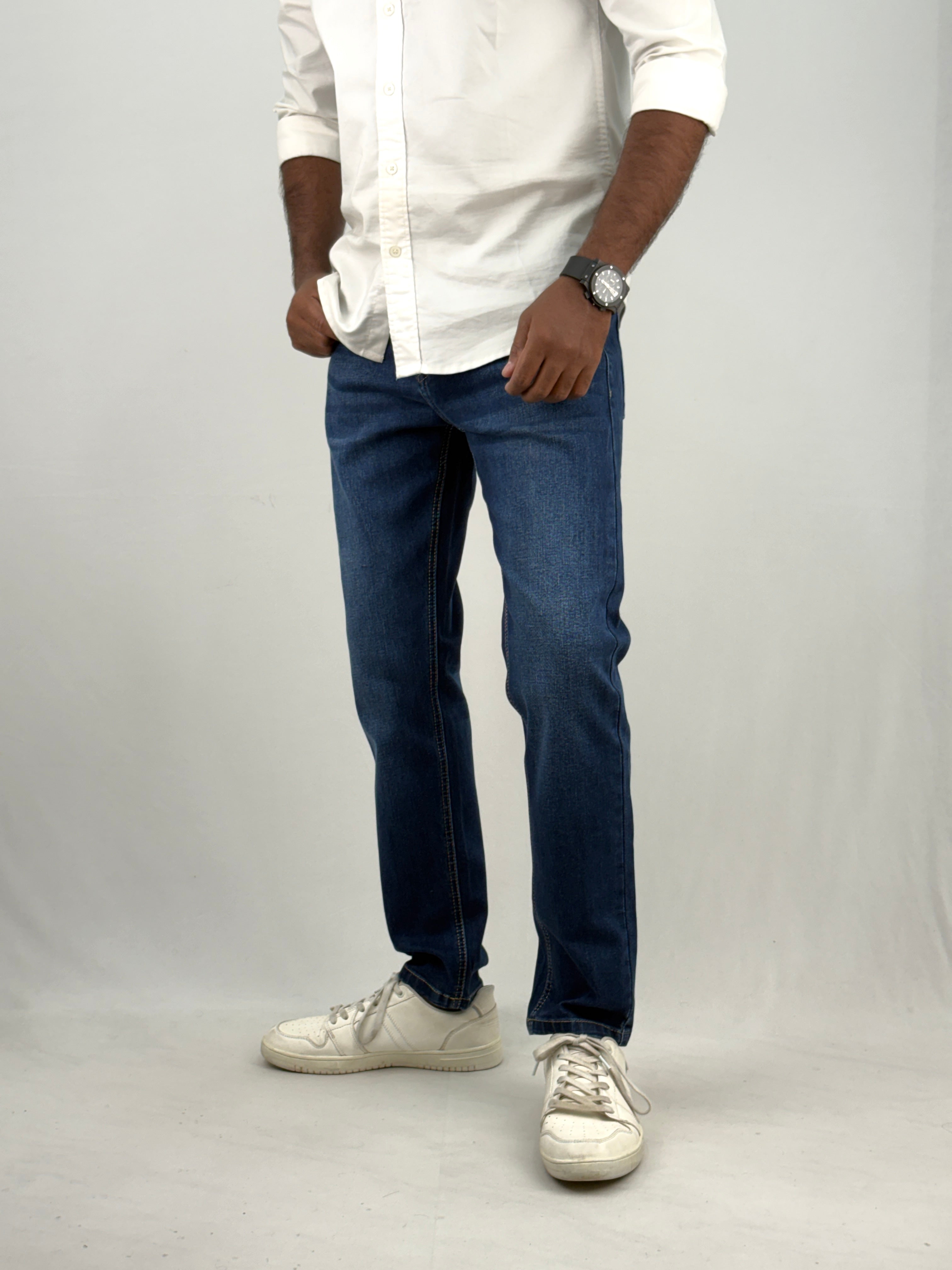 Dark Blue Ankle Fit Jean