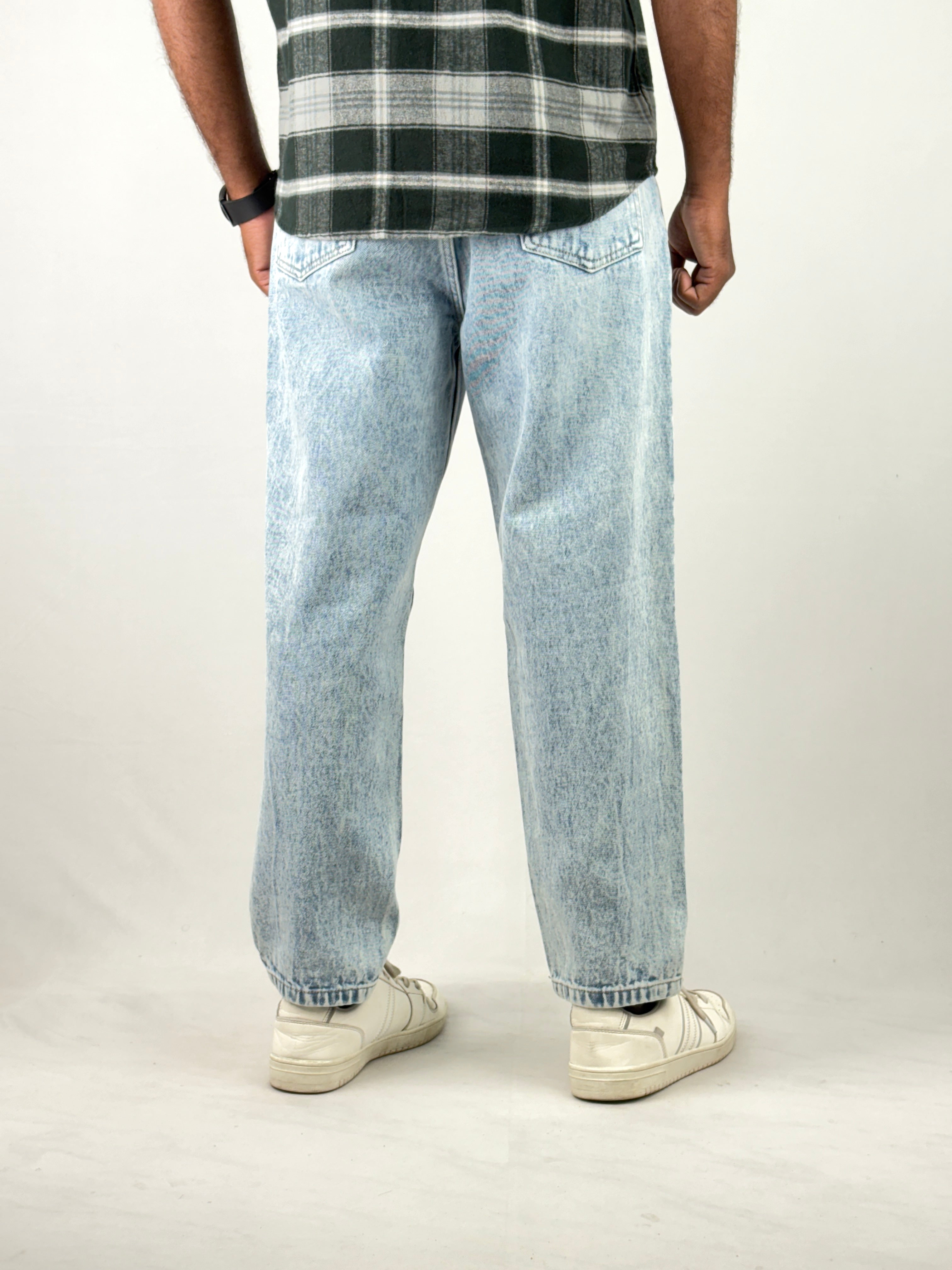 Ice Blue Semi Baggy Jeans