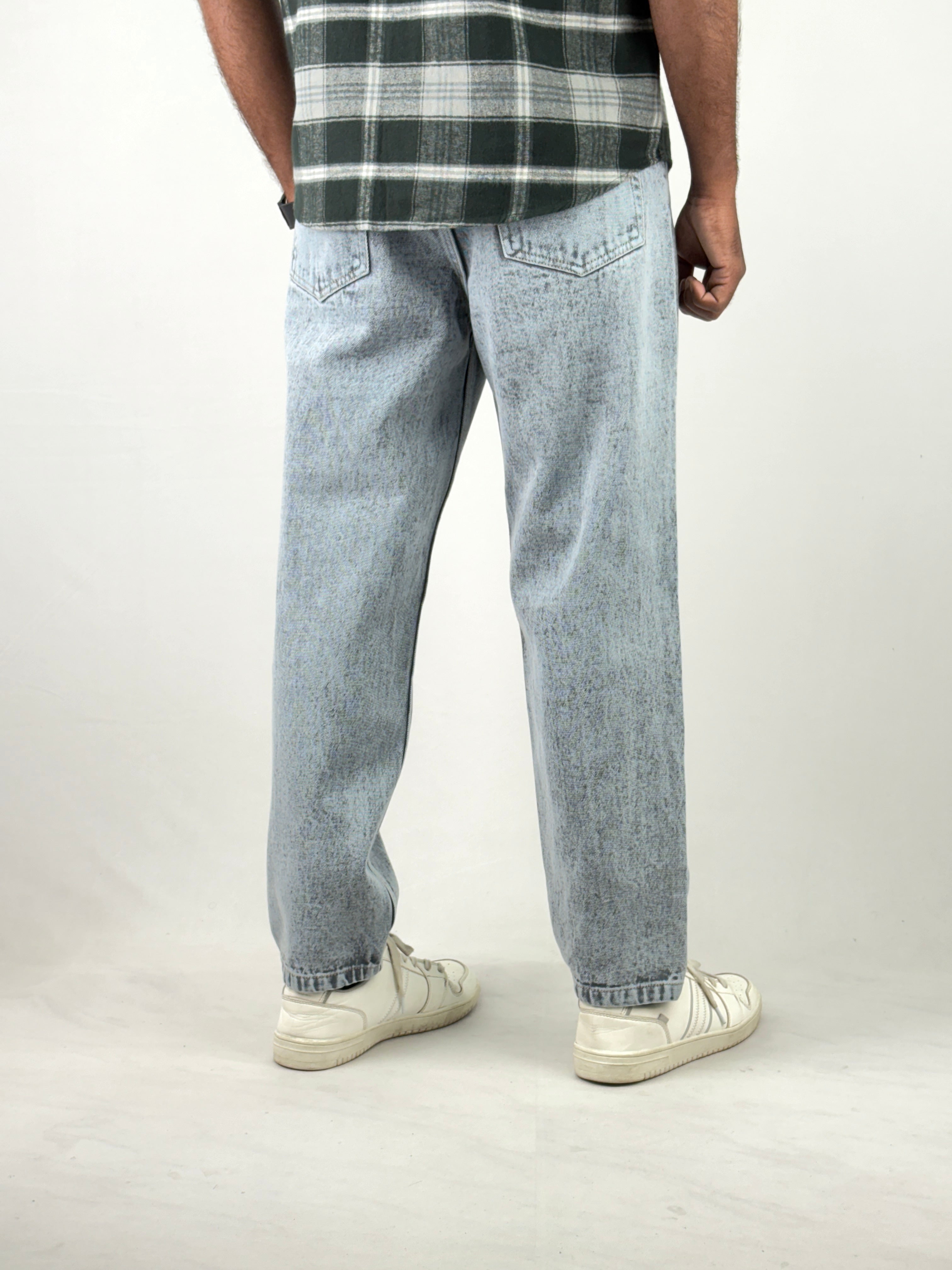 Light Grey Semi Baggy Jeans