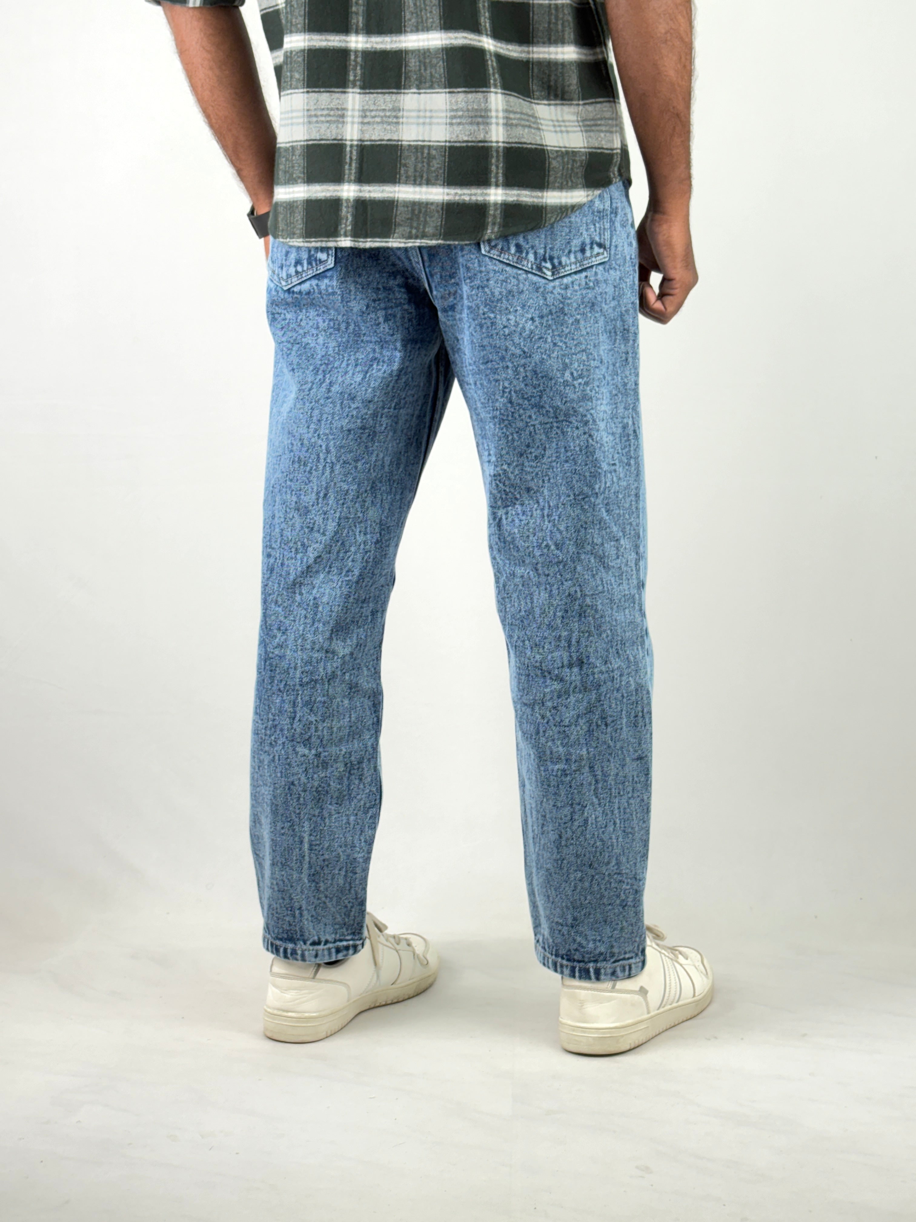 Dark Blue Semi Baggy Jeans