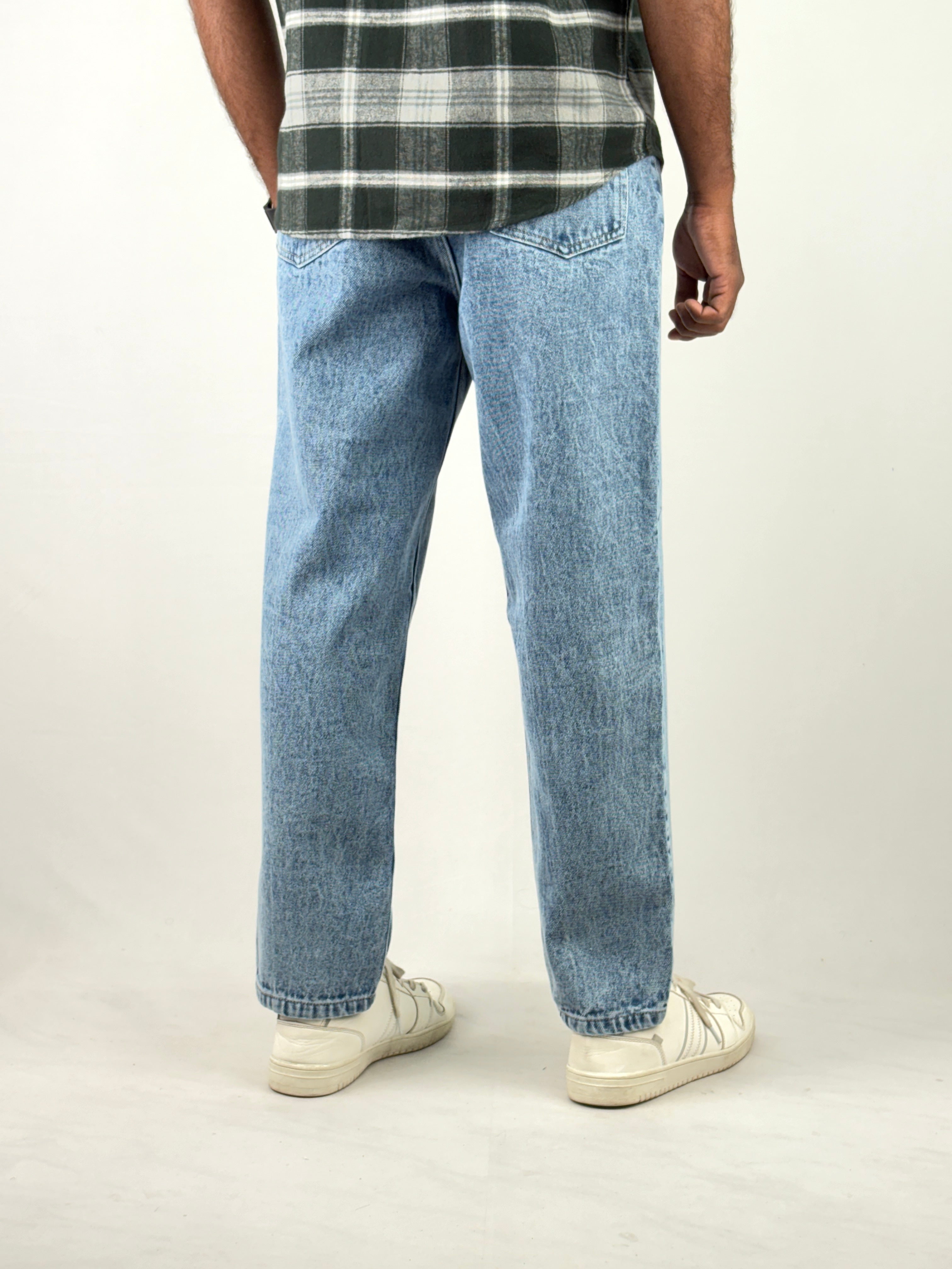 Blue Semi Baggy Jeans