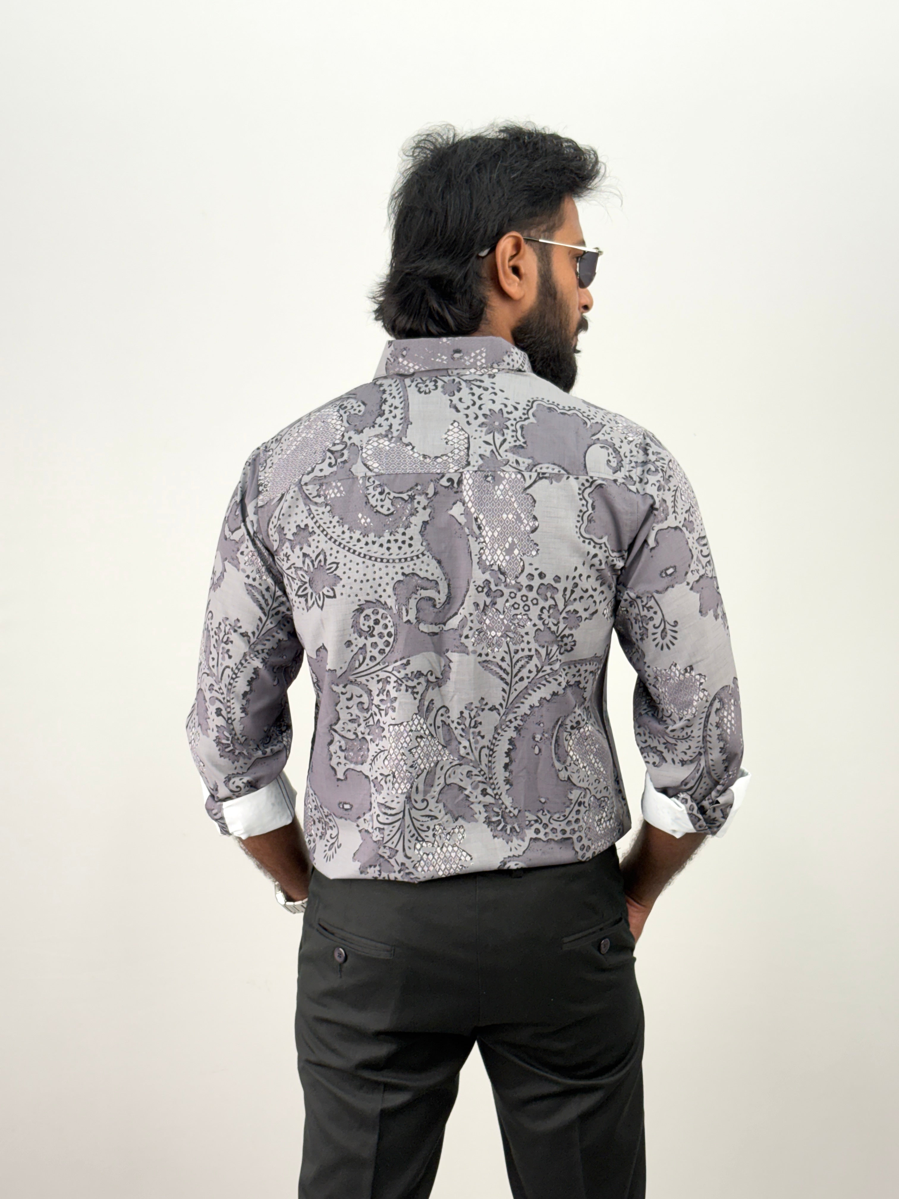 Grey Printed Shirt