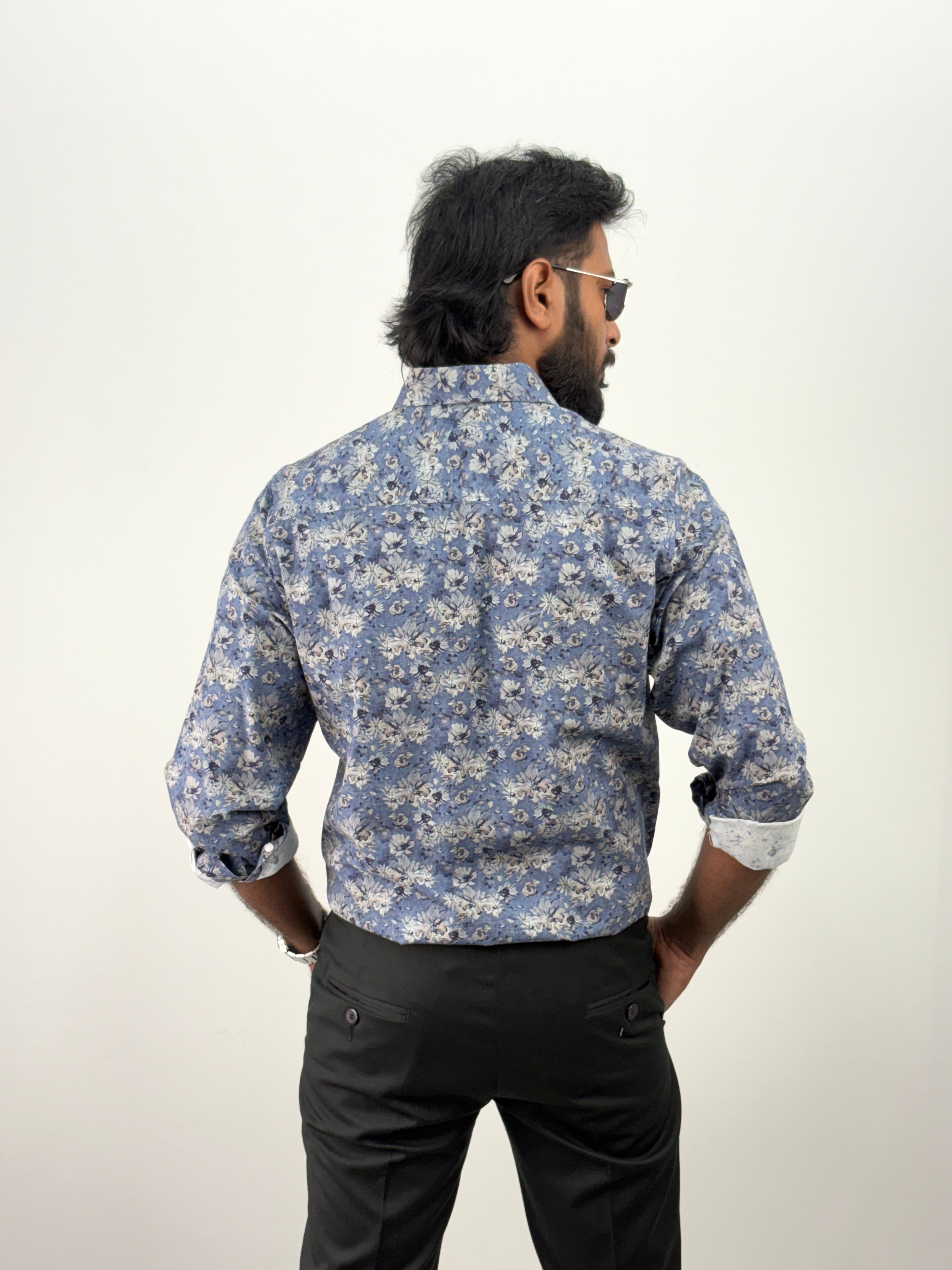 Blue Printed Shirt