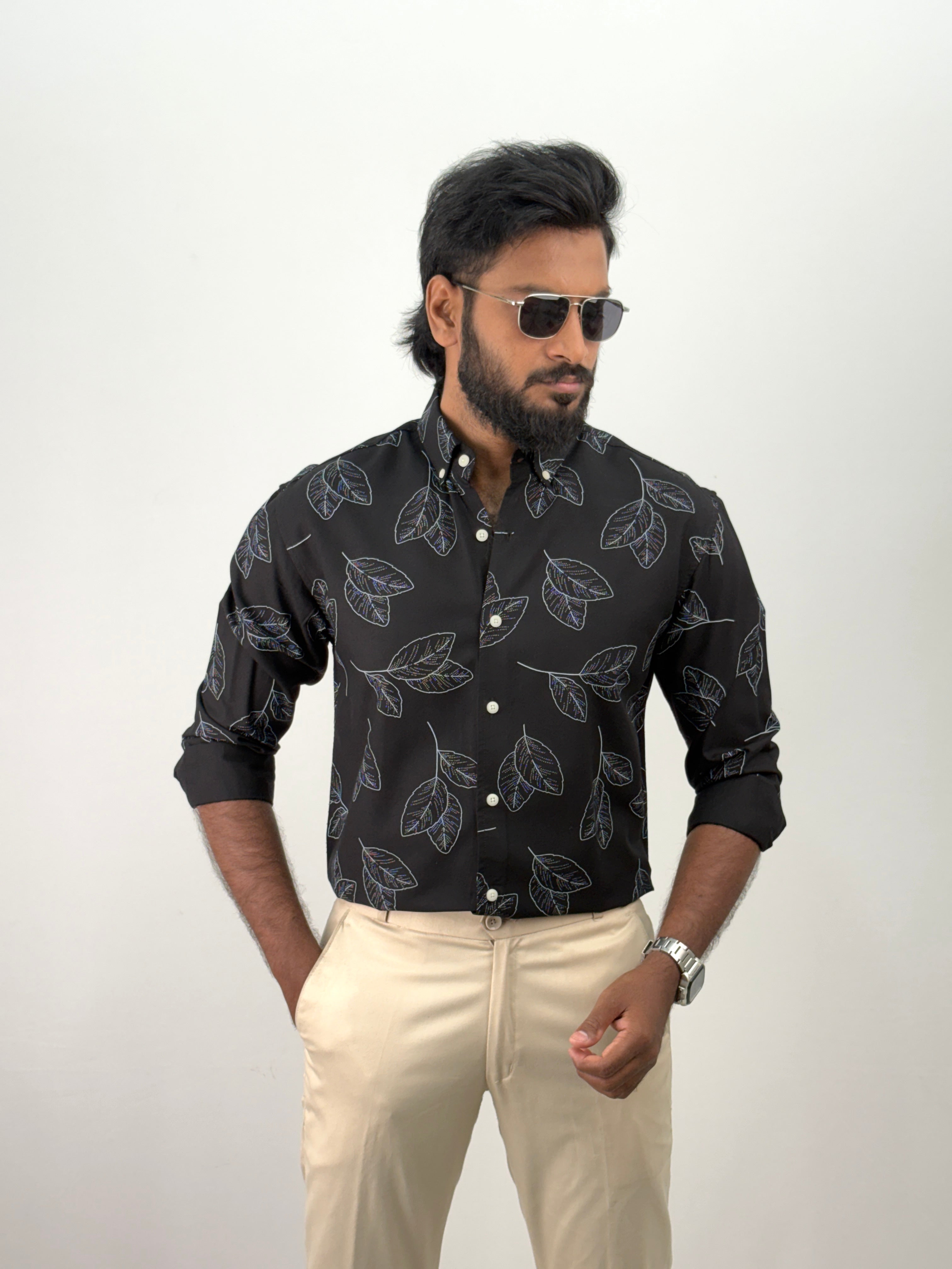 Black Printed Shirt