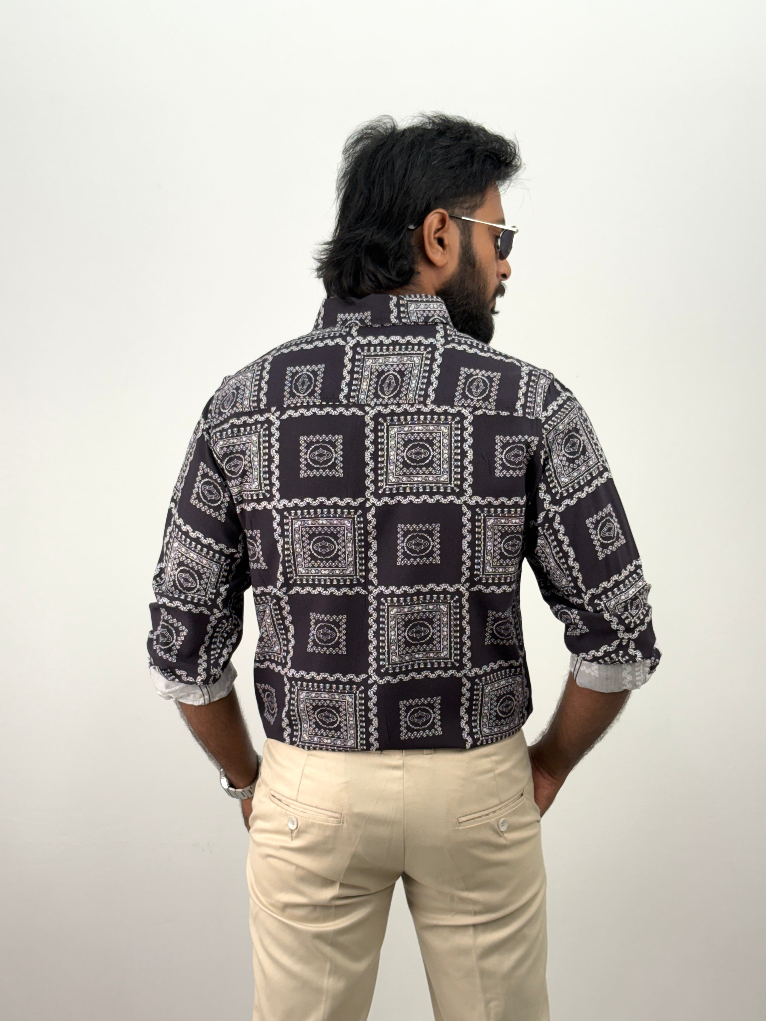 Navy Printed Shirt